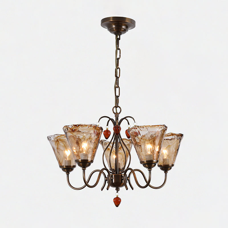 Evzorira Glas Kristall Vintage Luxus Kronleuchter-Letslighting