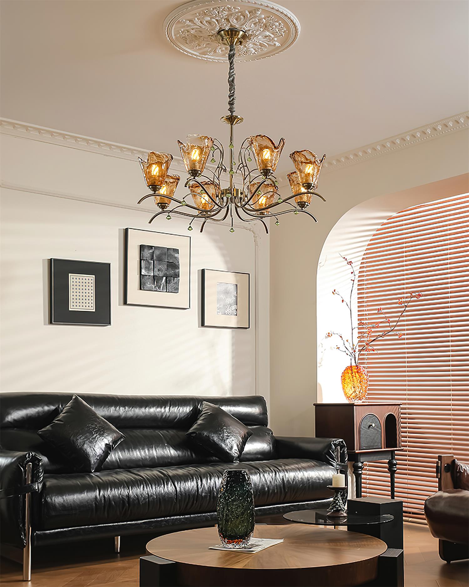 Givona Vintage Glas-Kronleuchter-Letslighting