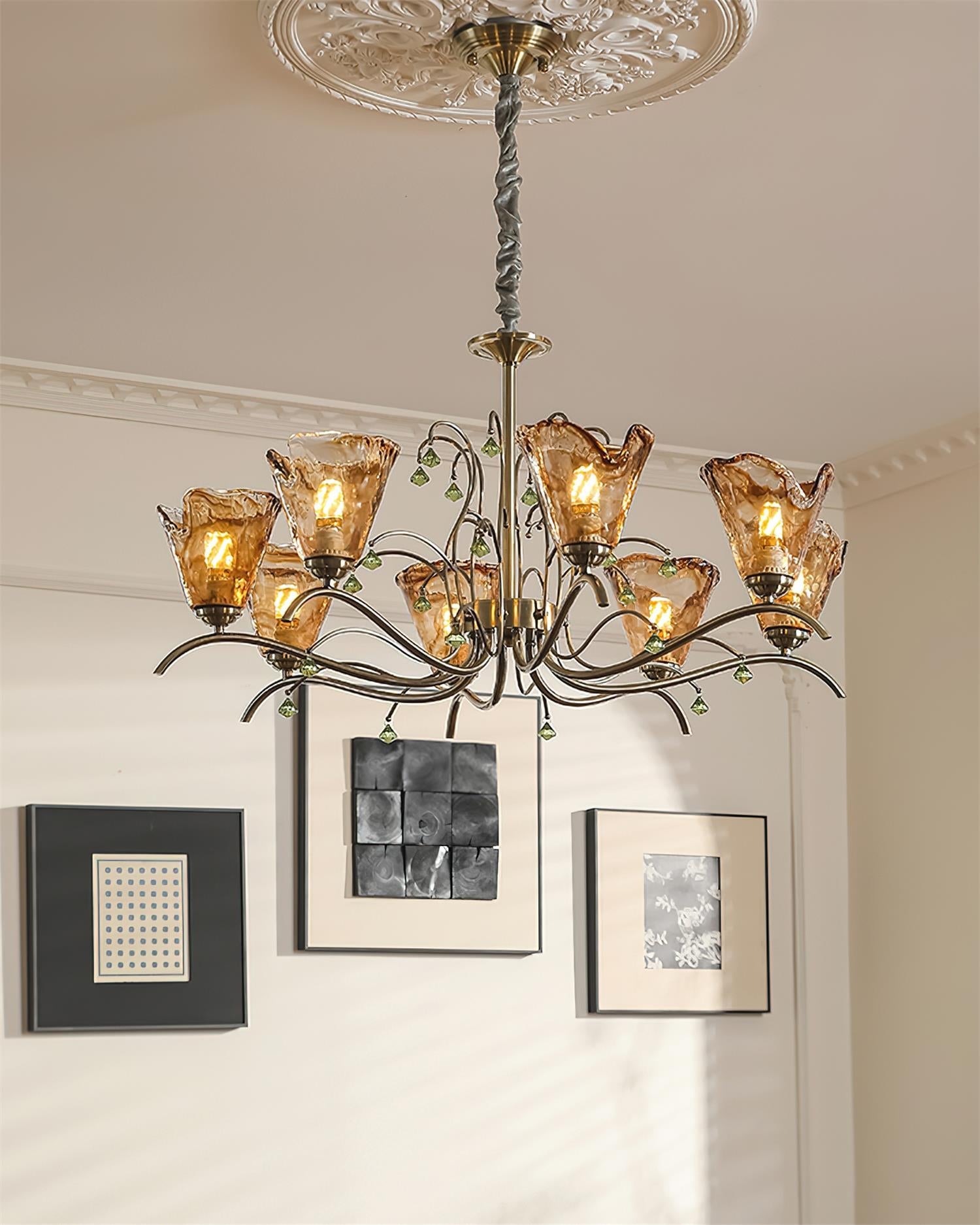 Givona Vintage Glas-Kronleuchter-Letslighting