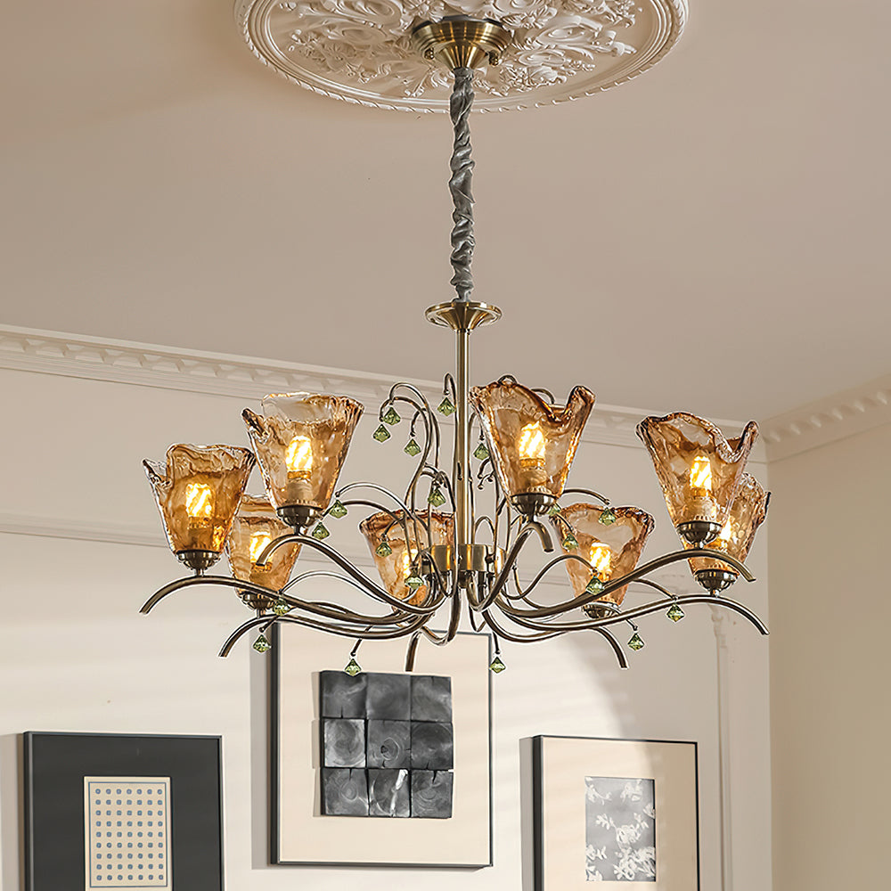 Givona Vintage Glas-Kronleuchter-Letslighting