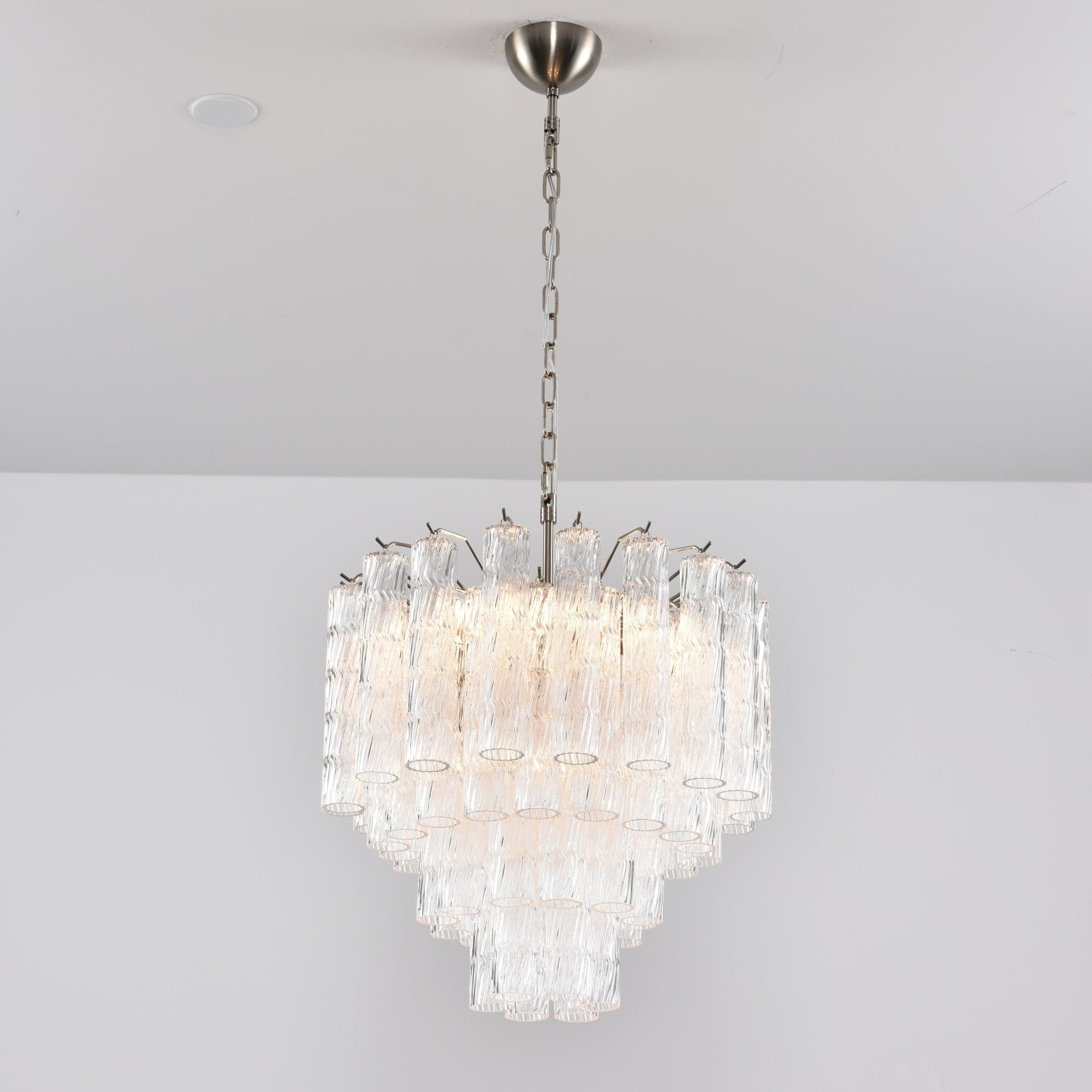 Aurora Chandelier Murano Glass Tiered Cascading Waves - Neutralighting
