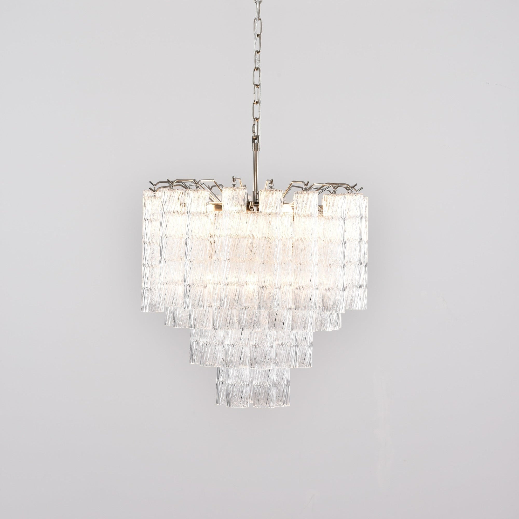 Aurora Chandelier Murano Glass Tiered Cascading Waves - Neutralighting