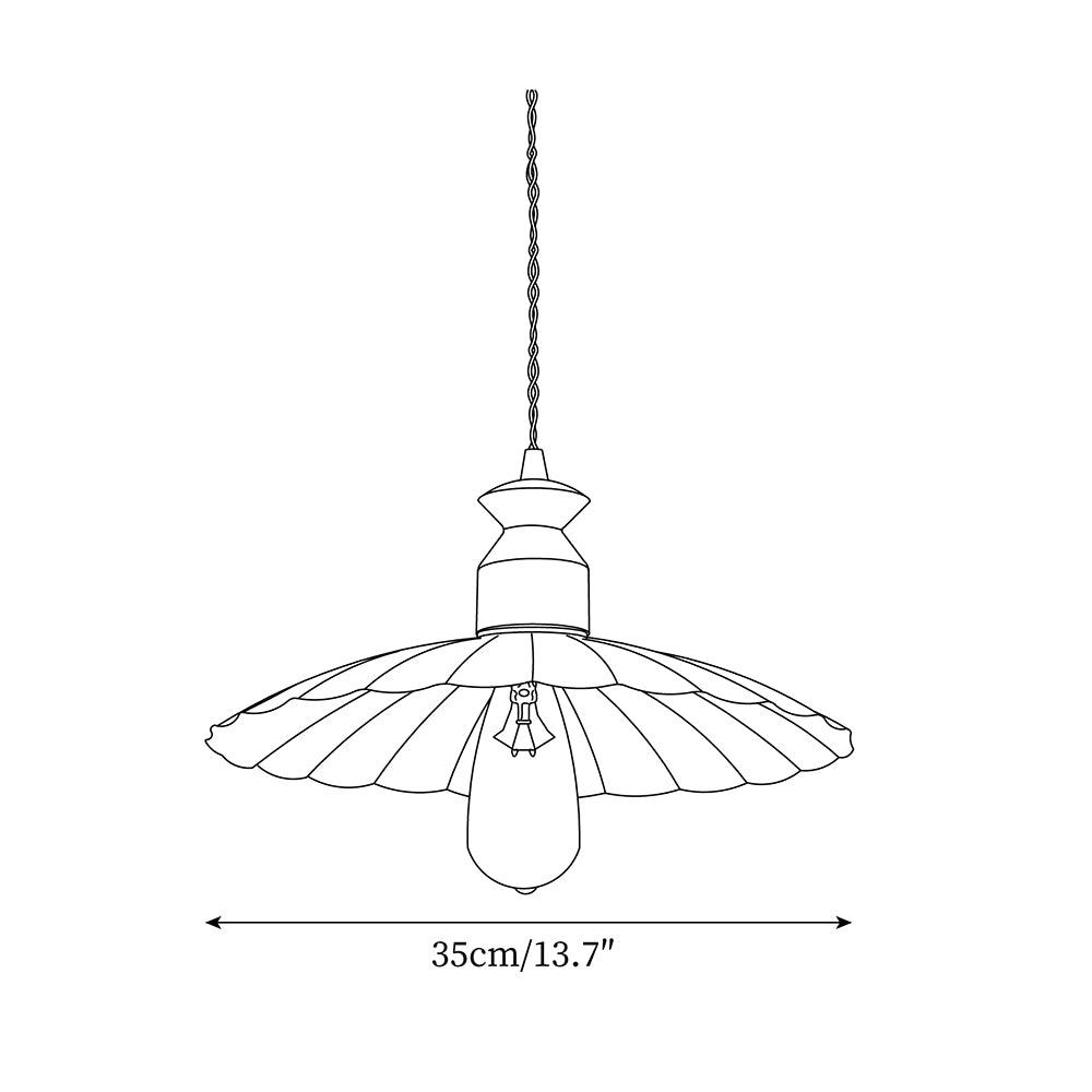 Pendelleuchte Gesäumter Messingschirm Vintage-Letslighting