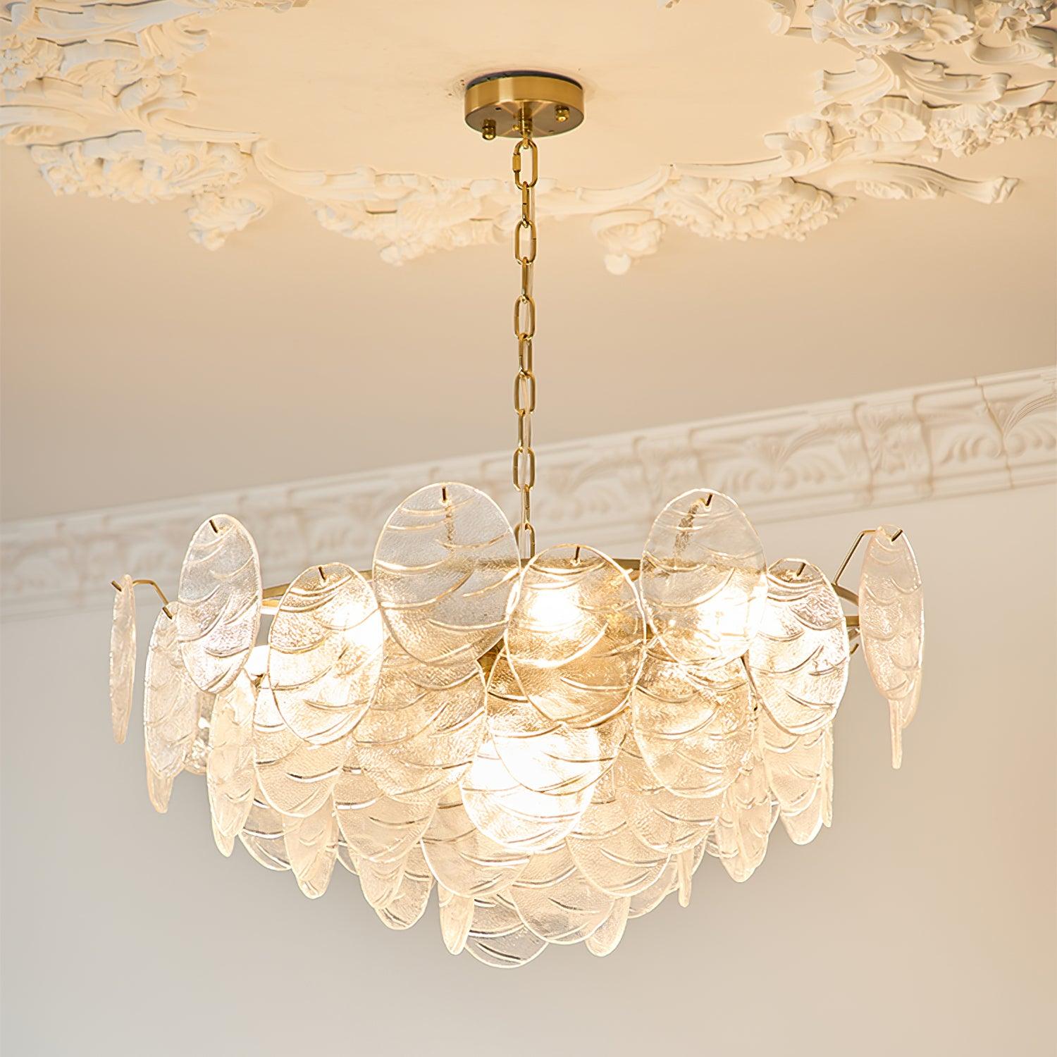 Leaf Vintage Glass Chandelier - Blowlighting
