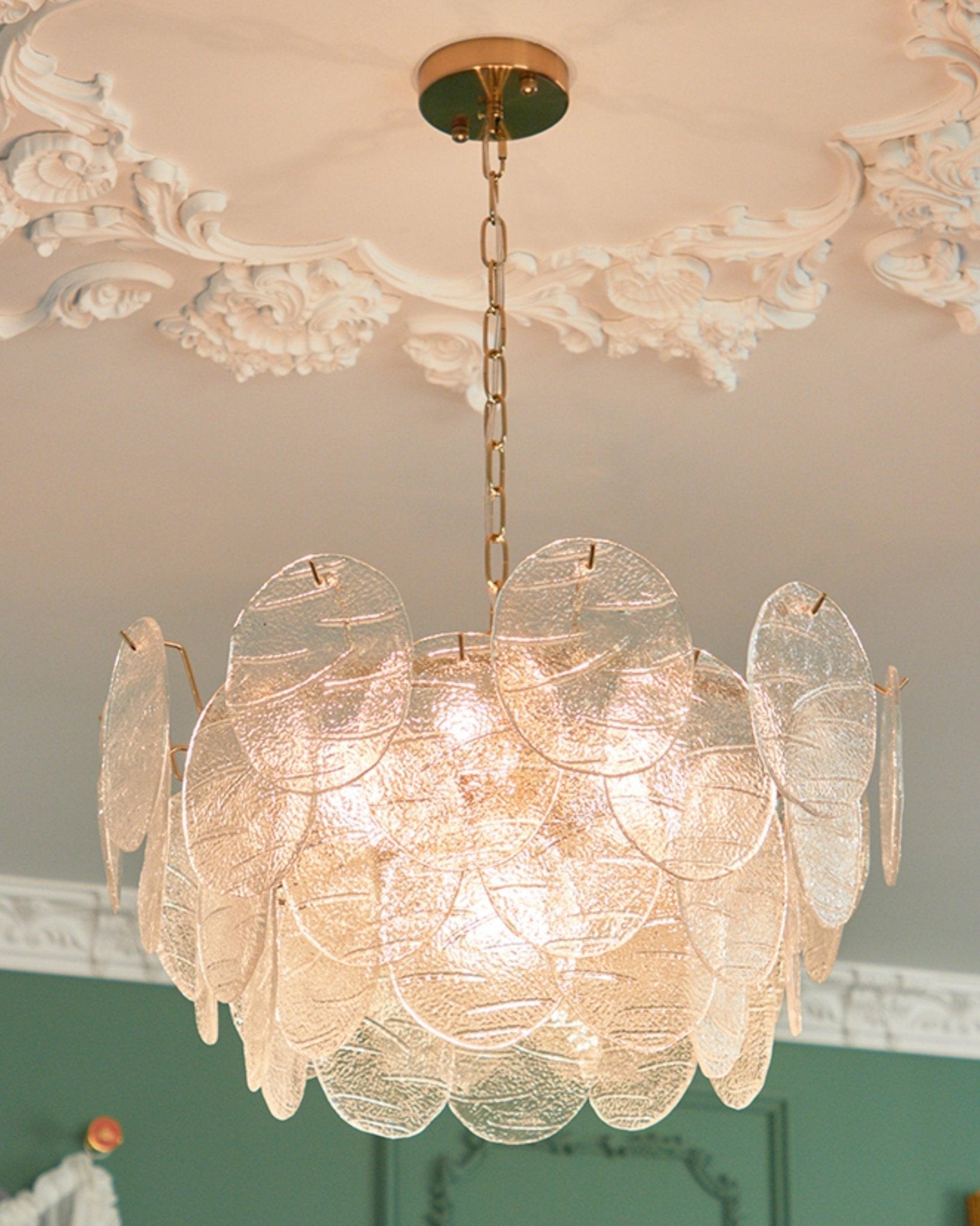 Leaf Vintage Glass Chandelier - Blowlighting