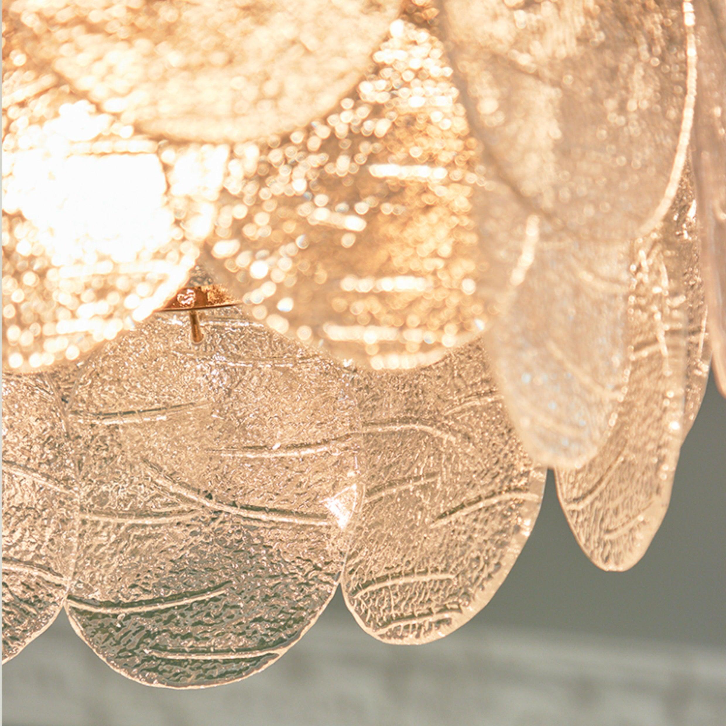 Chandelier Glass Discs Metal Frame Gold Finish Victorian - Letslighting