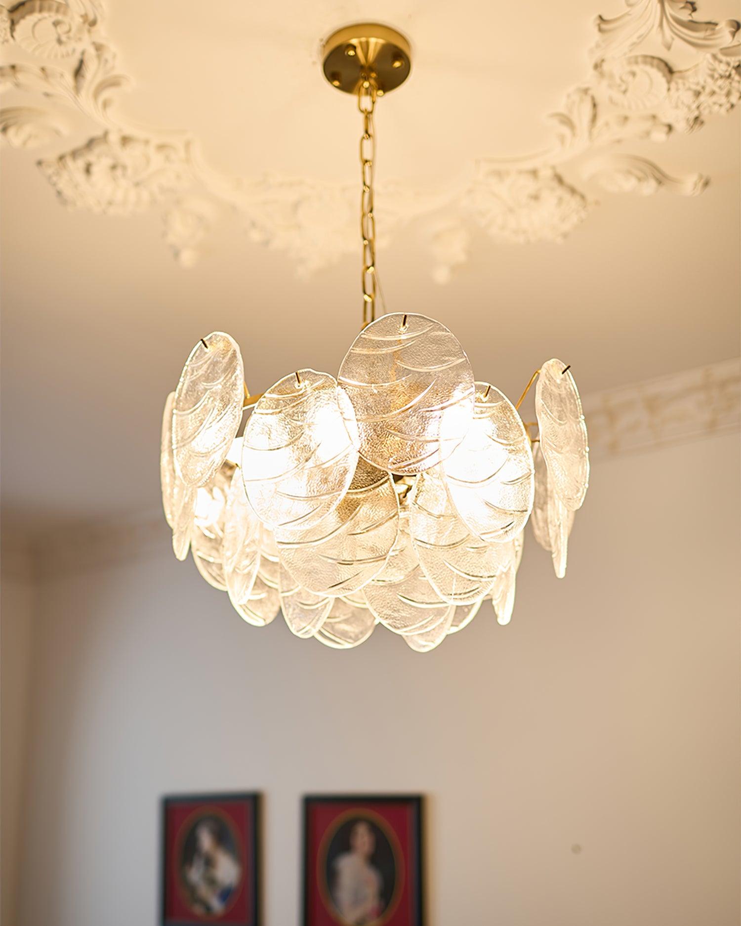 Leaf Vintage Glass Chandelier - Blowlighting