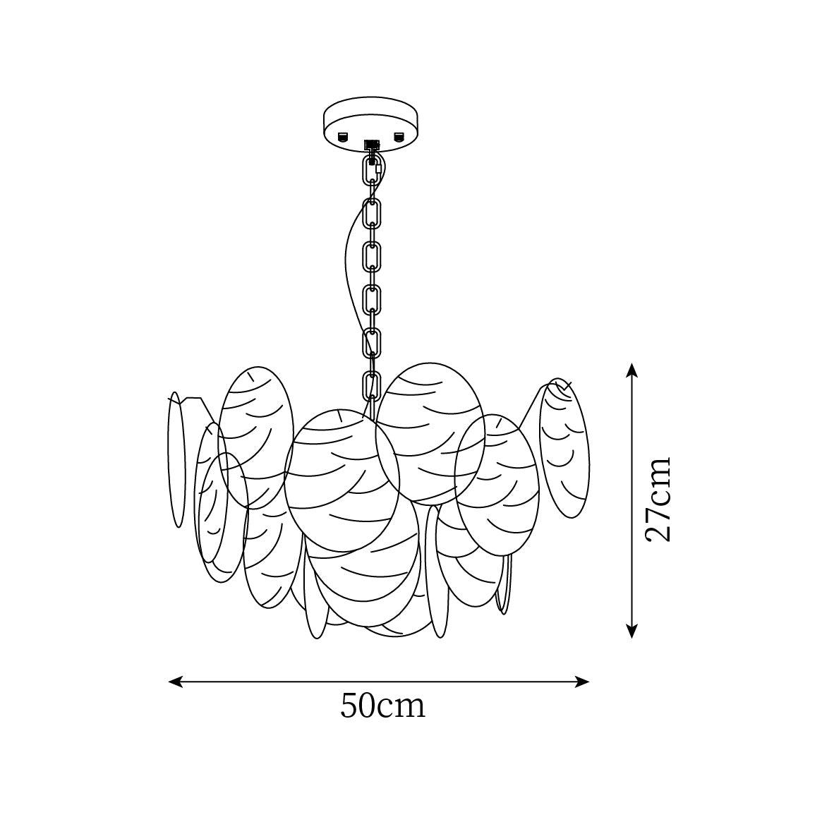 Chandelier Glass Discs Metal Frame Gold Finish Victorian - Letslighting