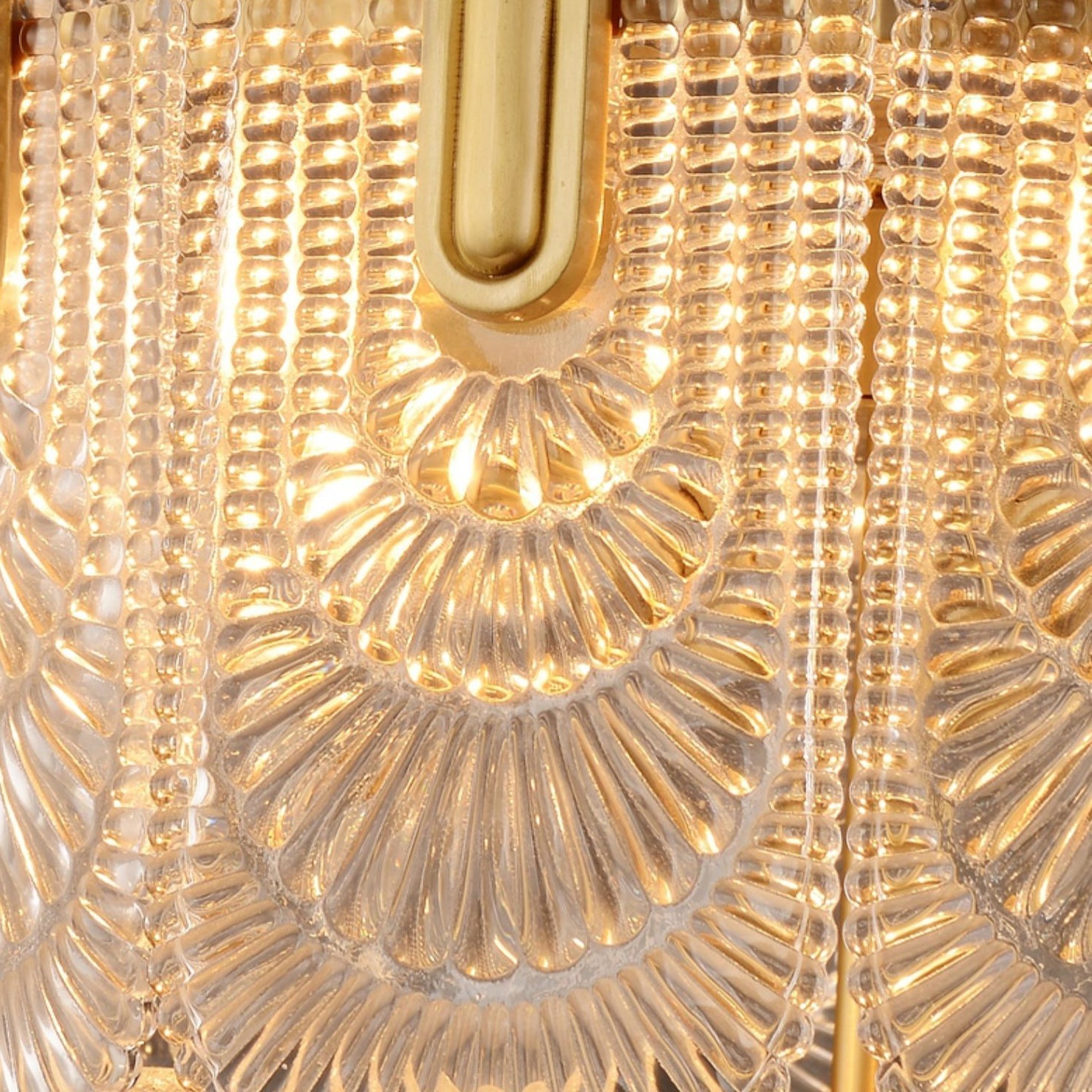 Cashaor Postmoderner Luxus Messing Glas Kronleuchter-Letslighting