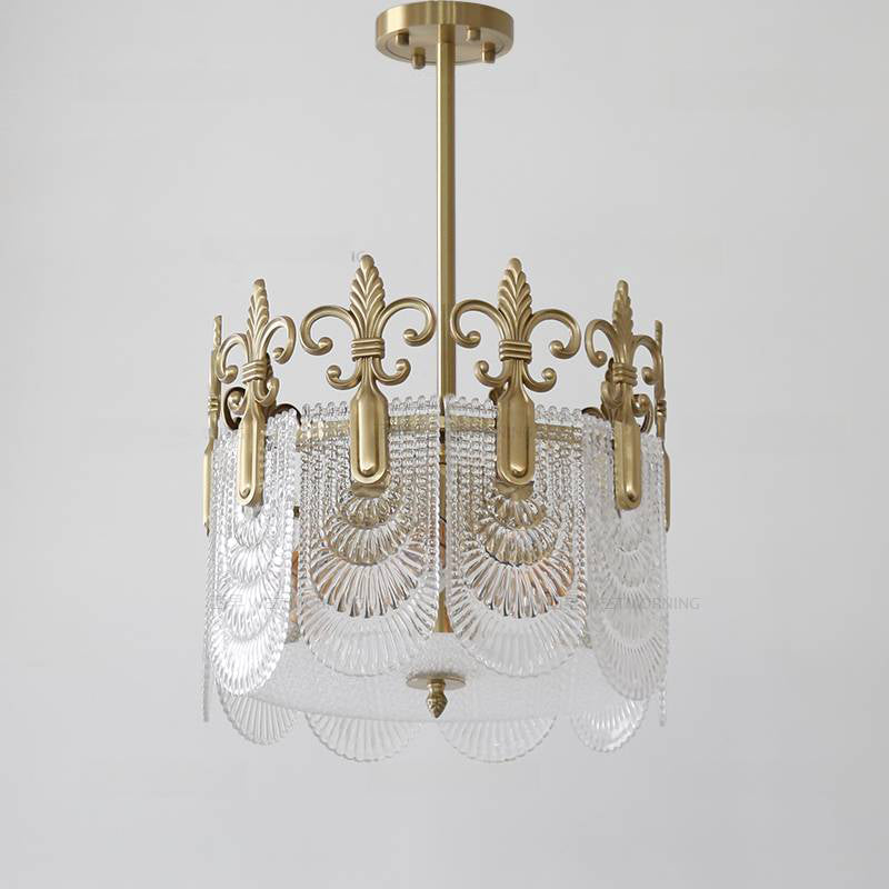 Cashaor Postmoderner Luxus Messing Glas Kronleuchter-Letslighting