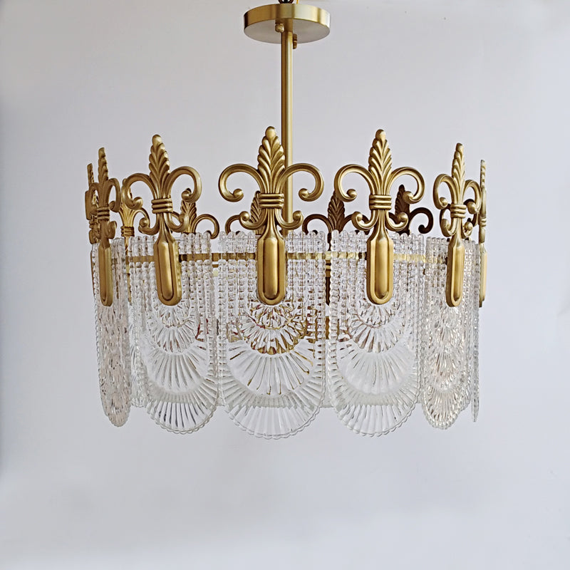 Cashaor Postmoderner Luxus Messing Glas Kronleuchter-Letslighting