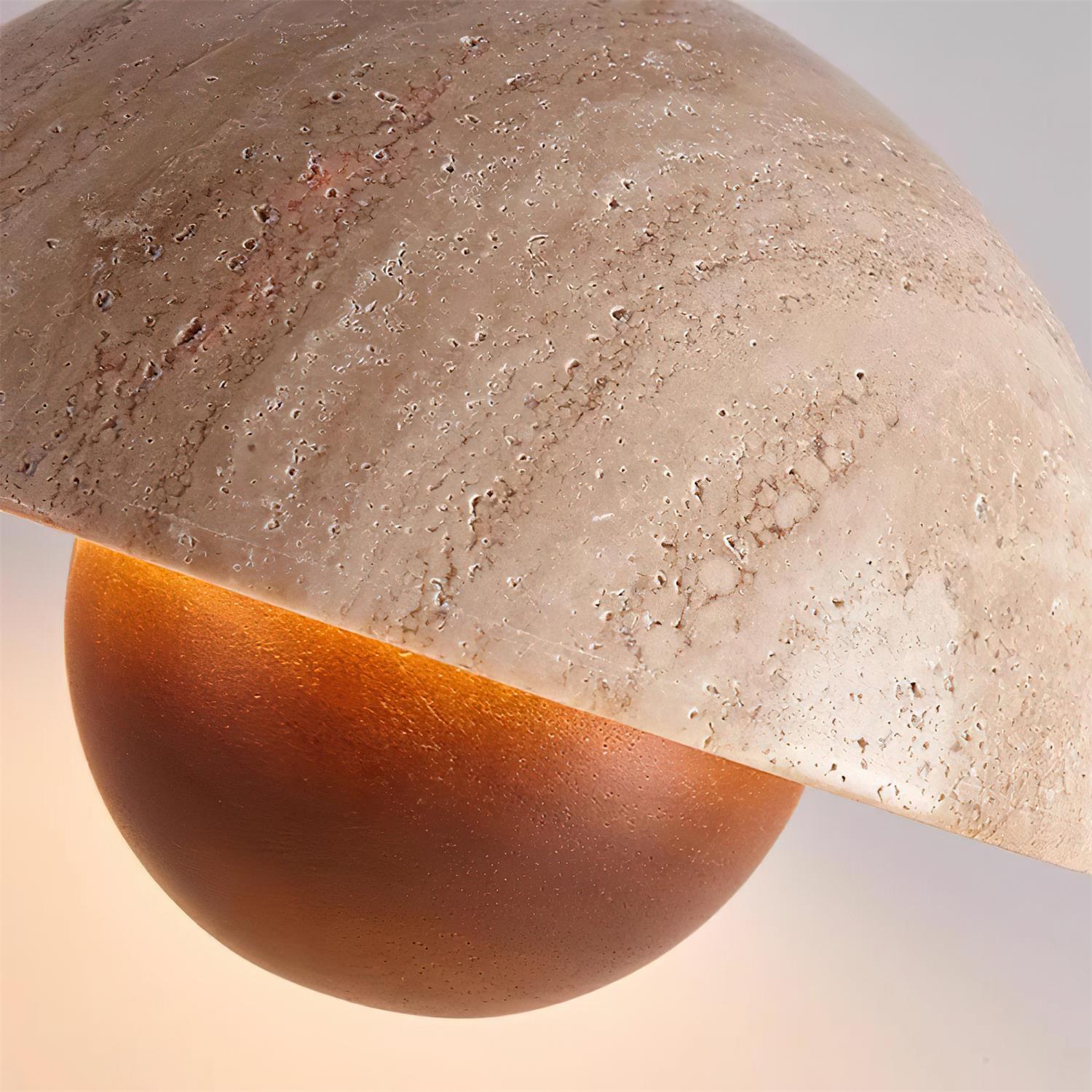 Ritta Travertine Pendant Lamp Wood - Letslighting