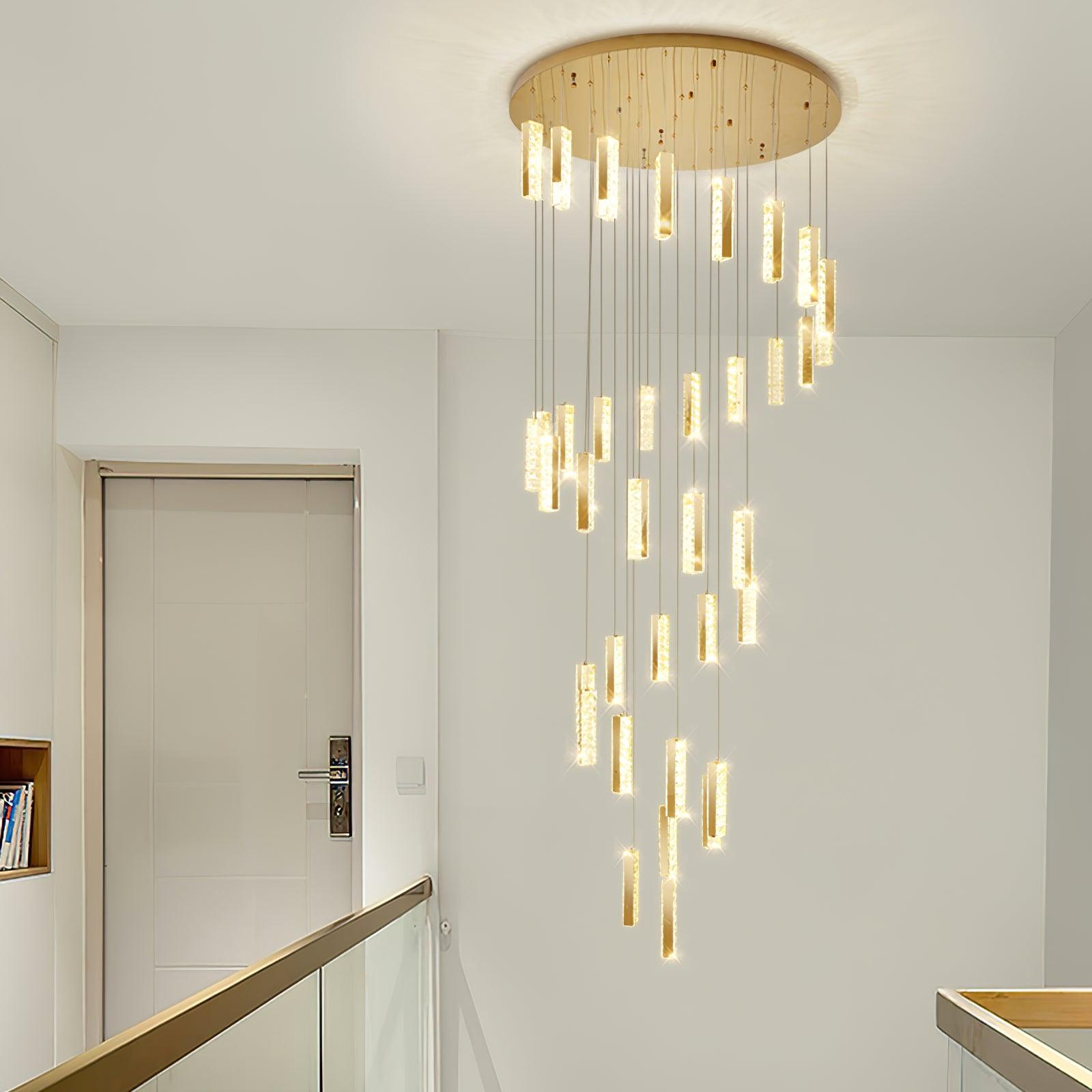 Lustra Kronleuchter Villa Forci Anhänger Silber Modern-Letslighting