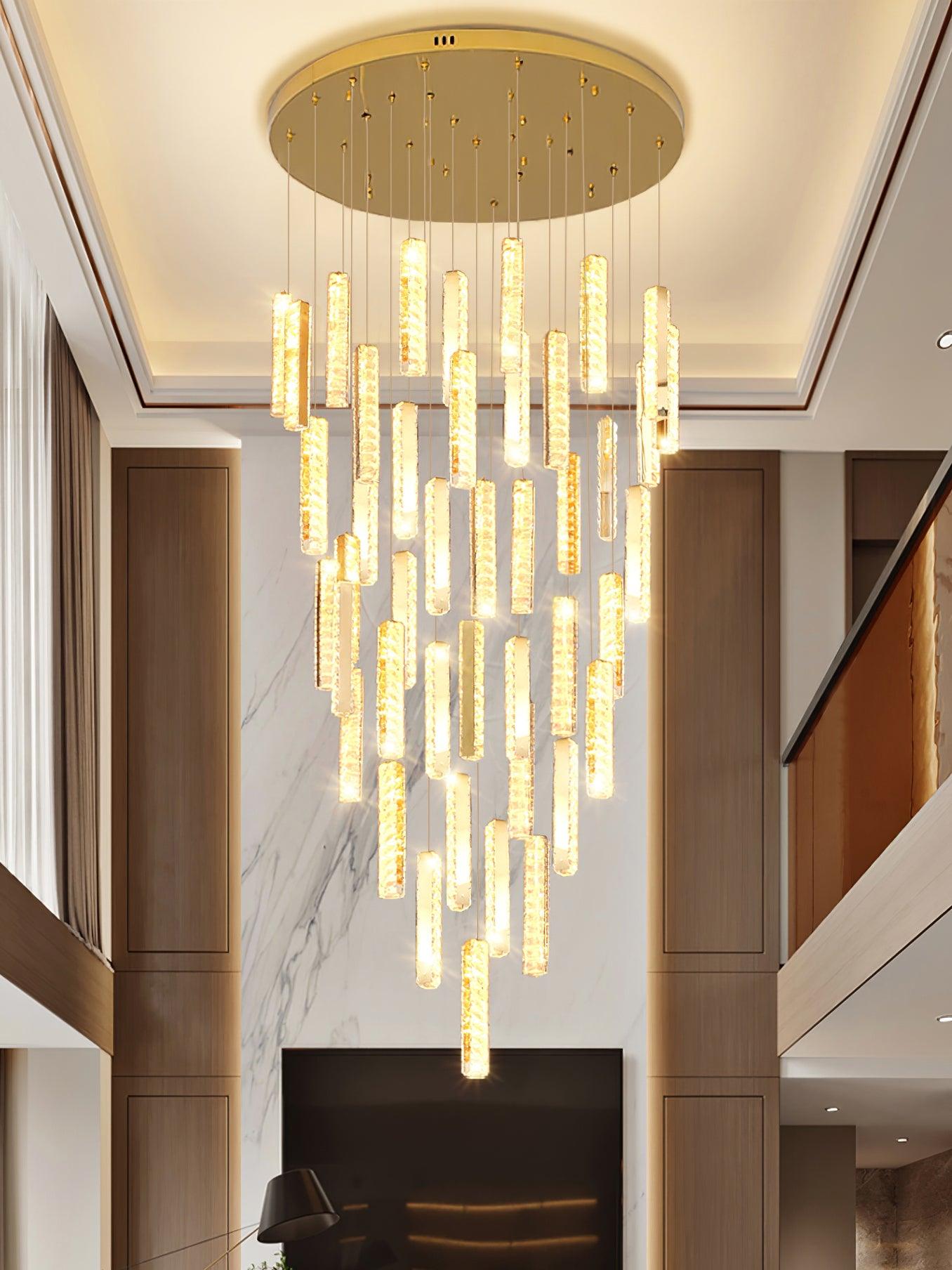 Lustra Kronleuchter Villa Forci Anhänger Silber Modern-Letslighting