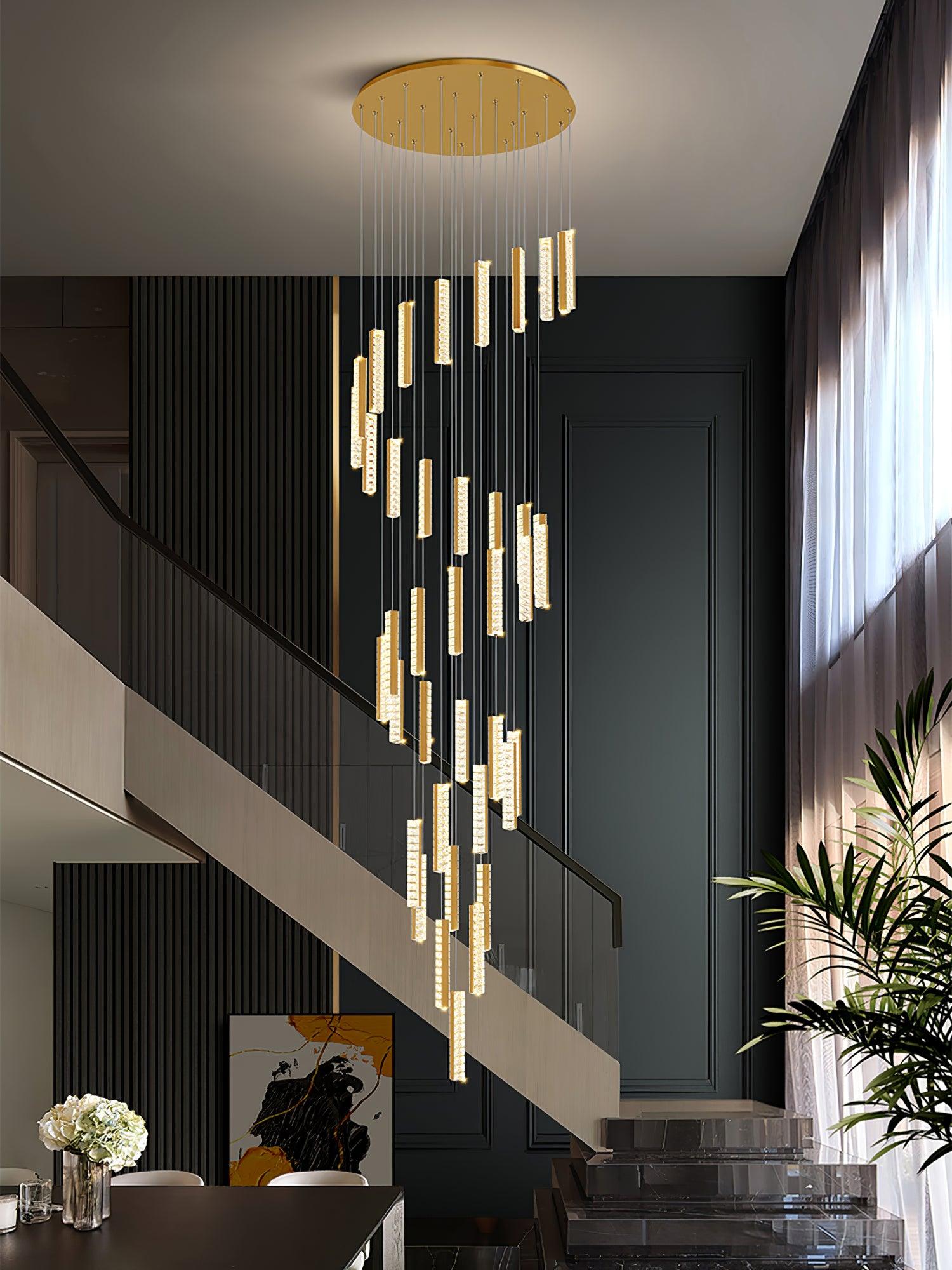 Lustra Kronleuchter Villa Forci Anhänger Silber Modern-Letslighting