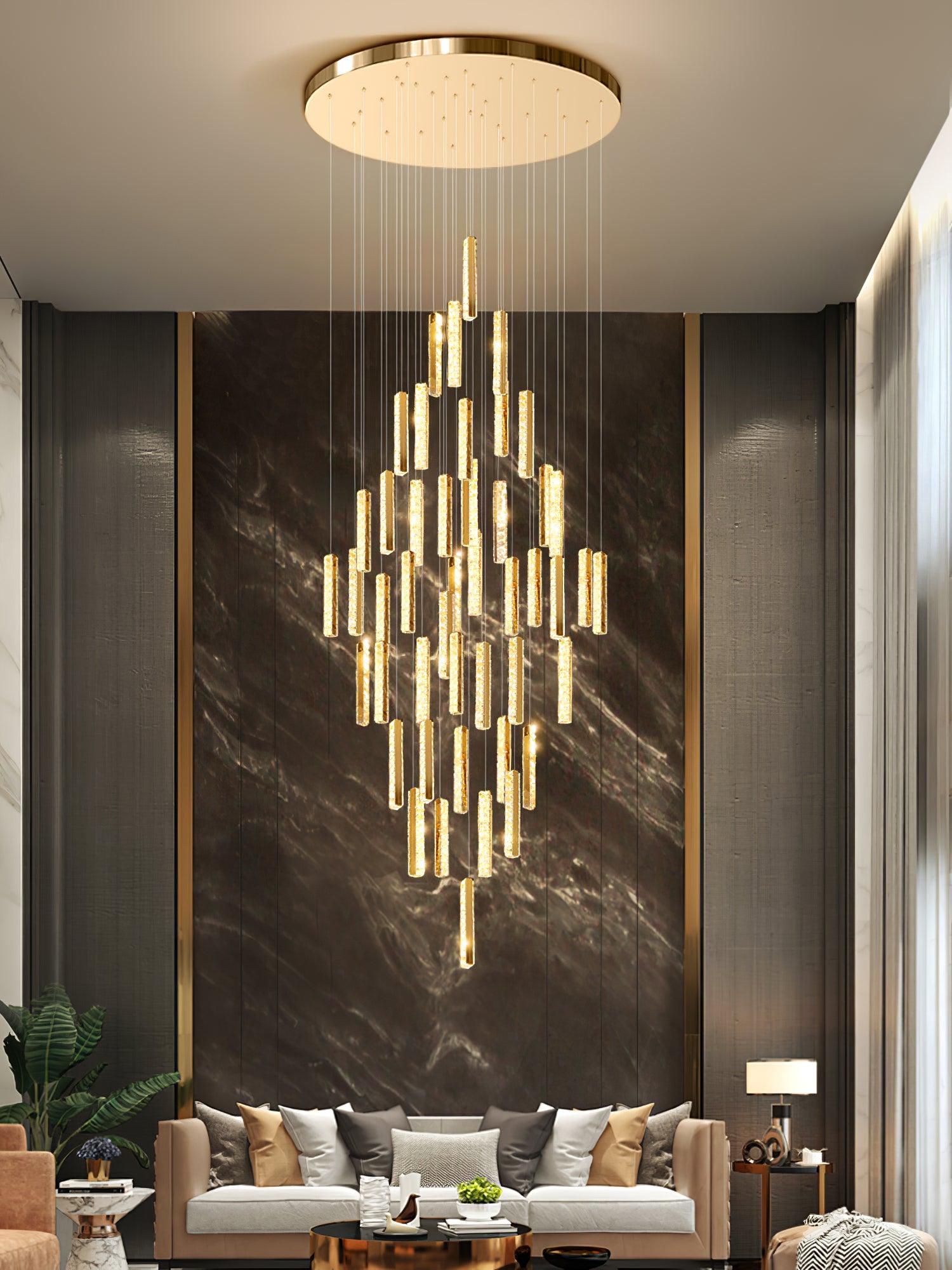 Lustra Kronleuchter Villa Forci Anhänger Silber Modern-Letslighting