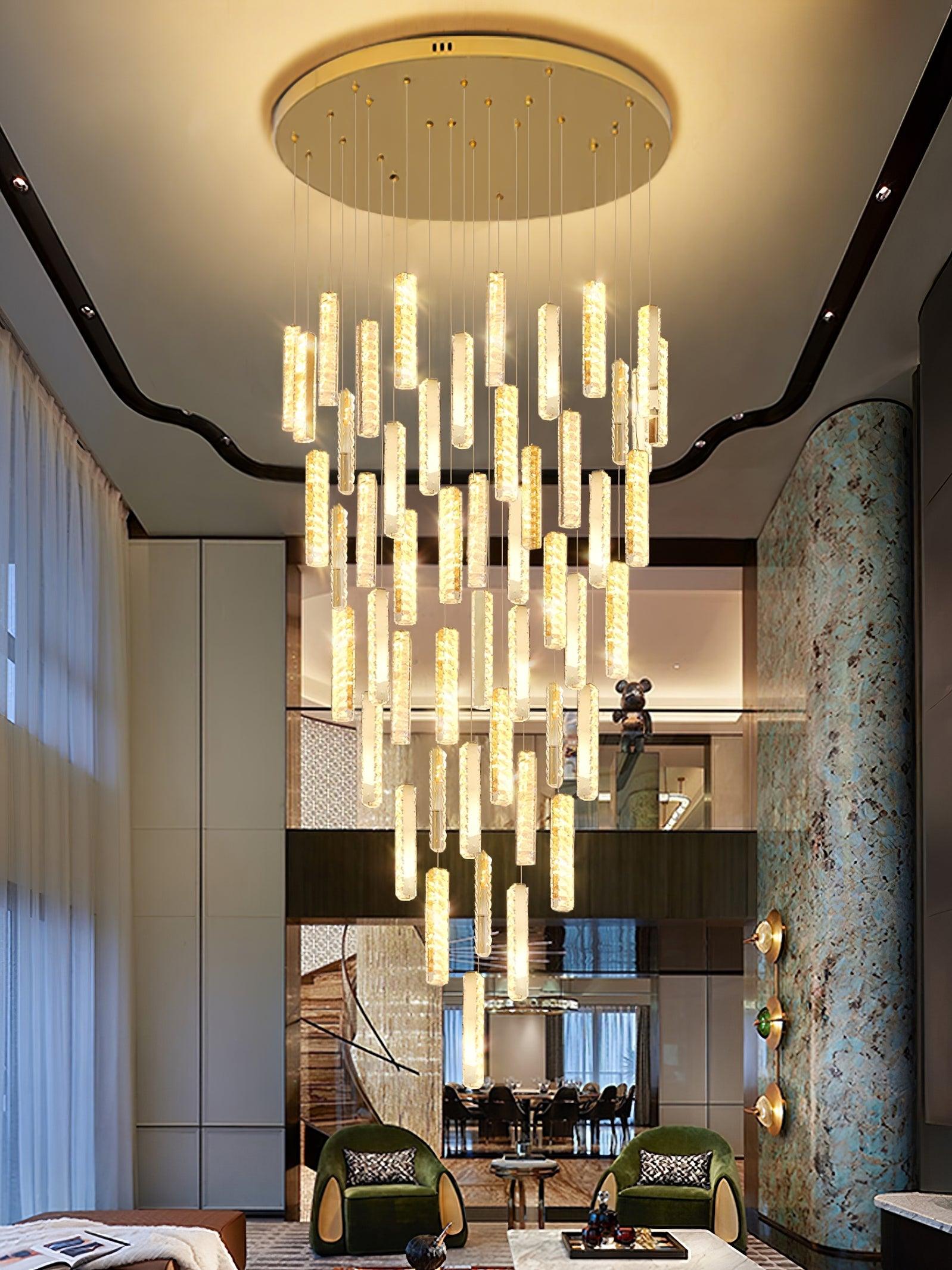 Lustra Kronleuchter Villa Forci Anhänger Silber Modern-Letslighting