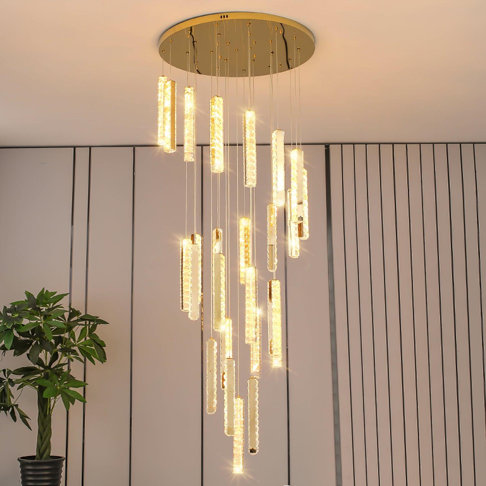 Lustra Kronleuchter Villa Forci Anhänger Silber Modern-Letslighting