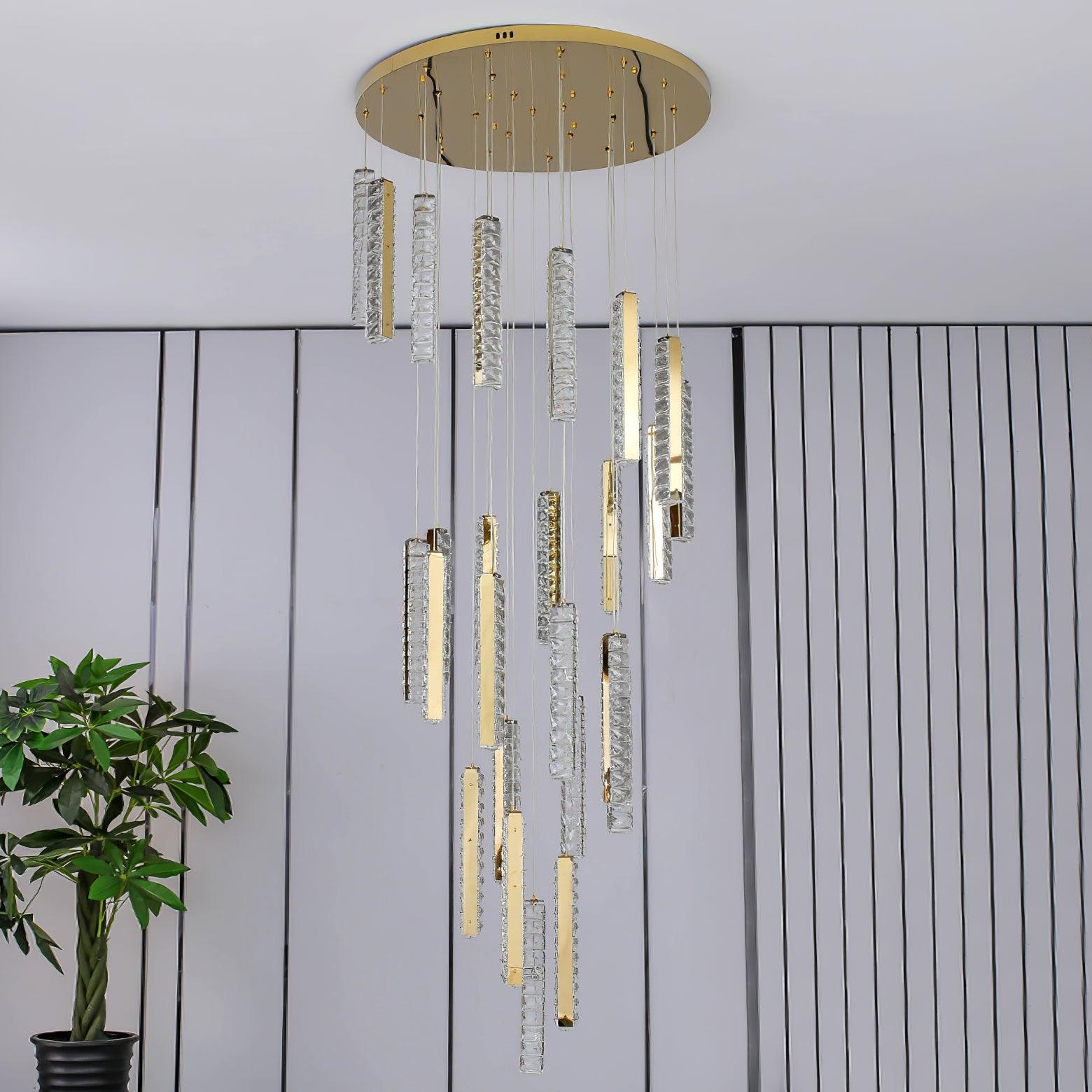 Lustra Kronleuchter Villa Forci Anhänger Silber Modern-Letslighting