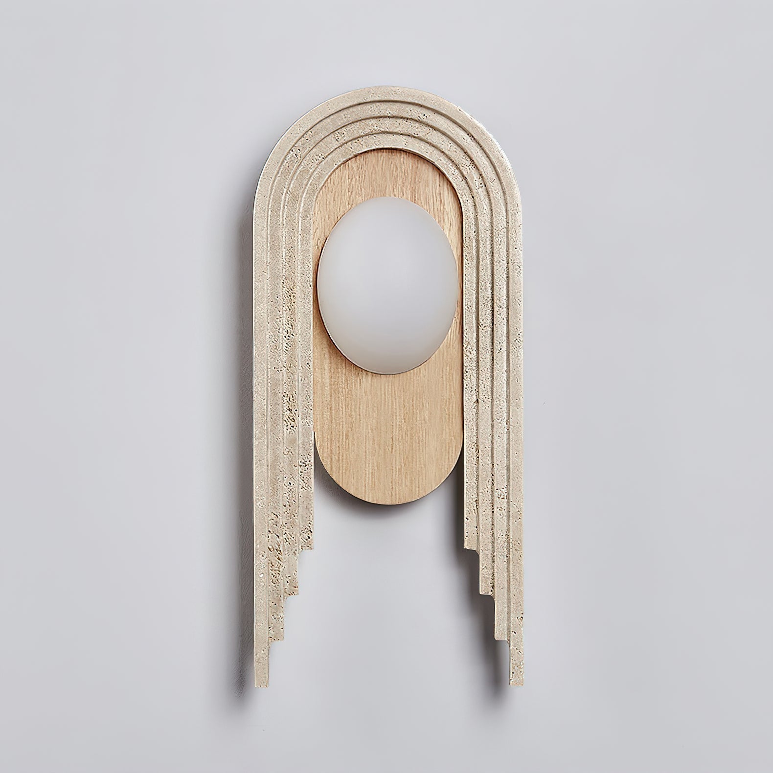 Uloryra Arch-Frame Travertine Wall Light - Neutralighting