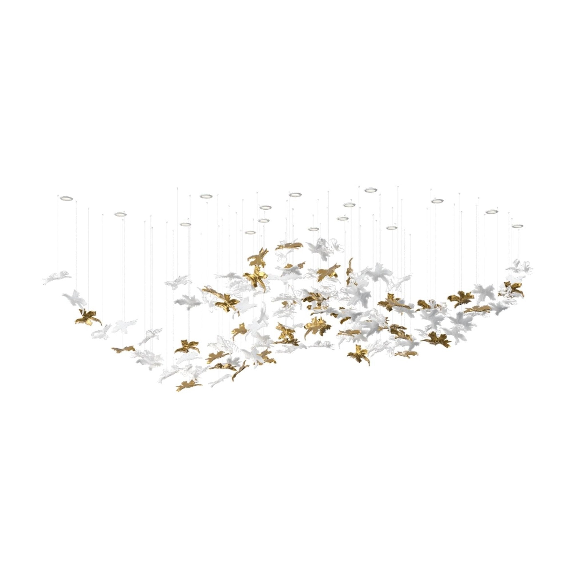 Arinan Kronleuchter aus Floralem Glas-Letslighting