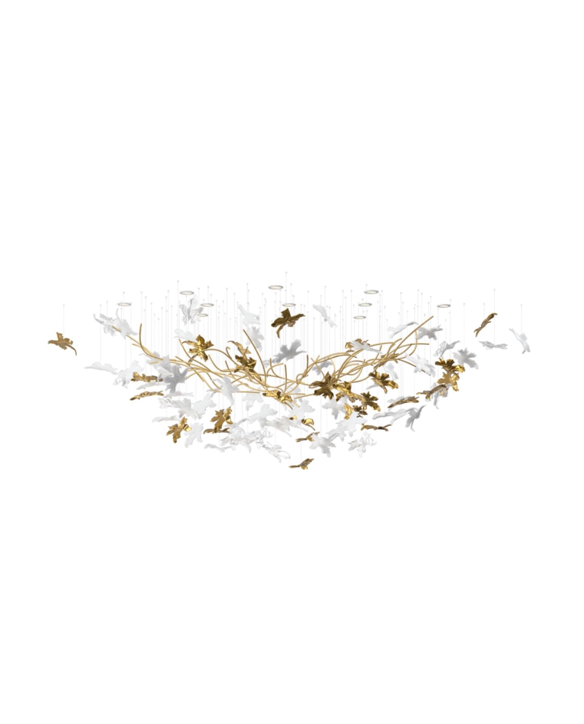 Arinan Kronleuchter aus Floralem Glas-Letslighting