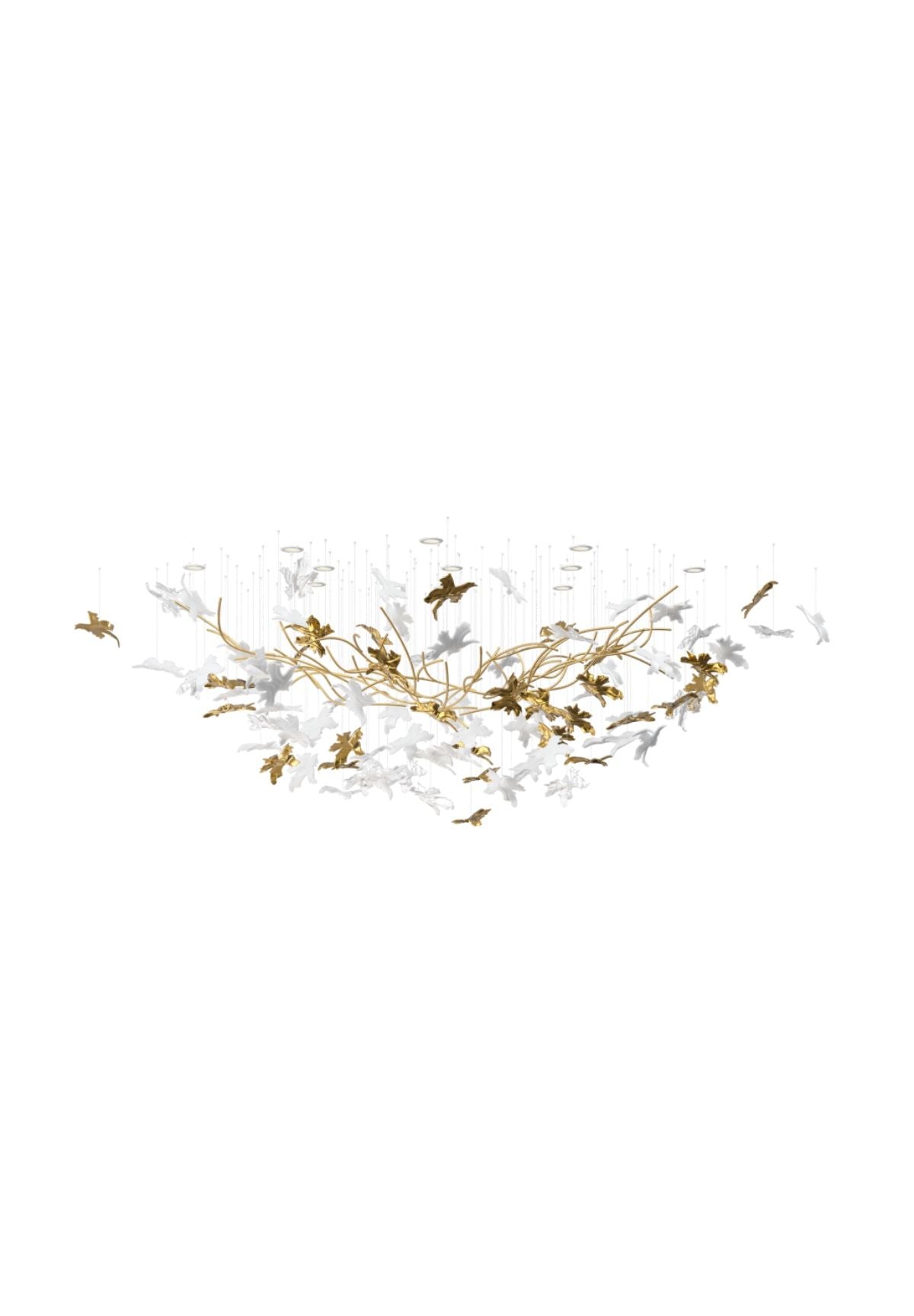 Arinan Kronleuchter aus Floralem Glas-Letslighting