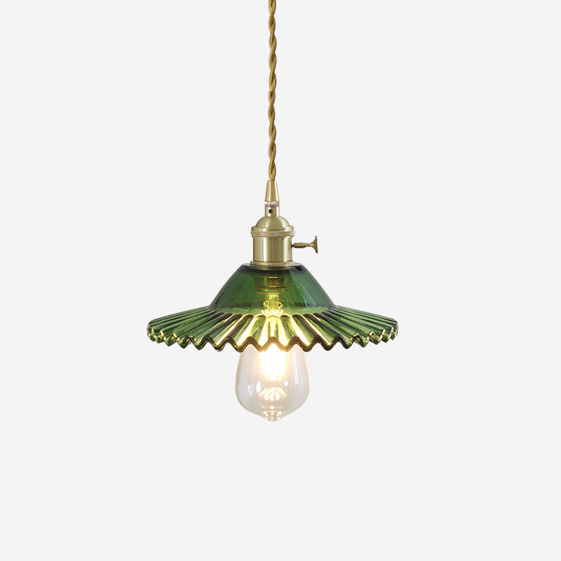 Pendelleuchte Geraffter Glasschirm Retro-Letslighting