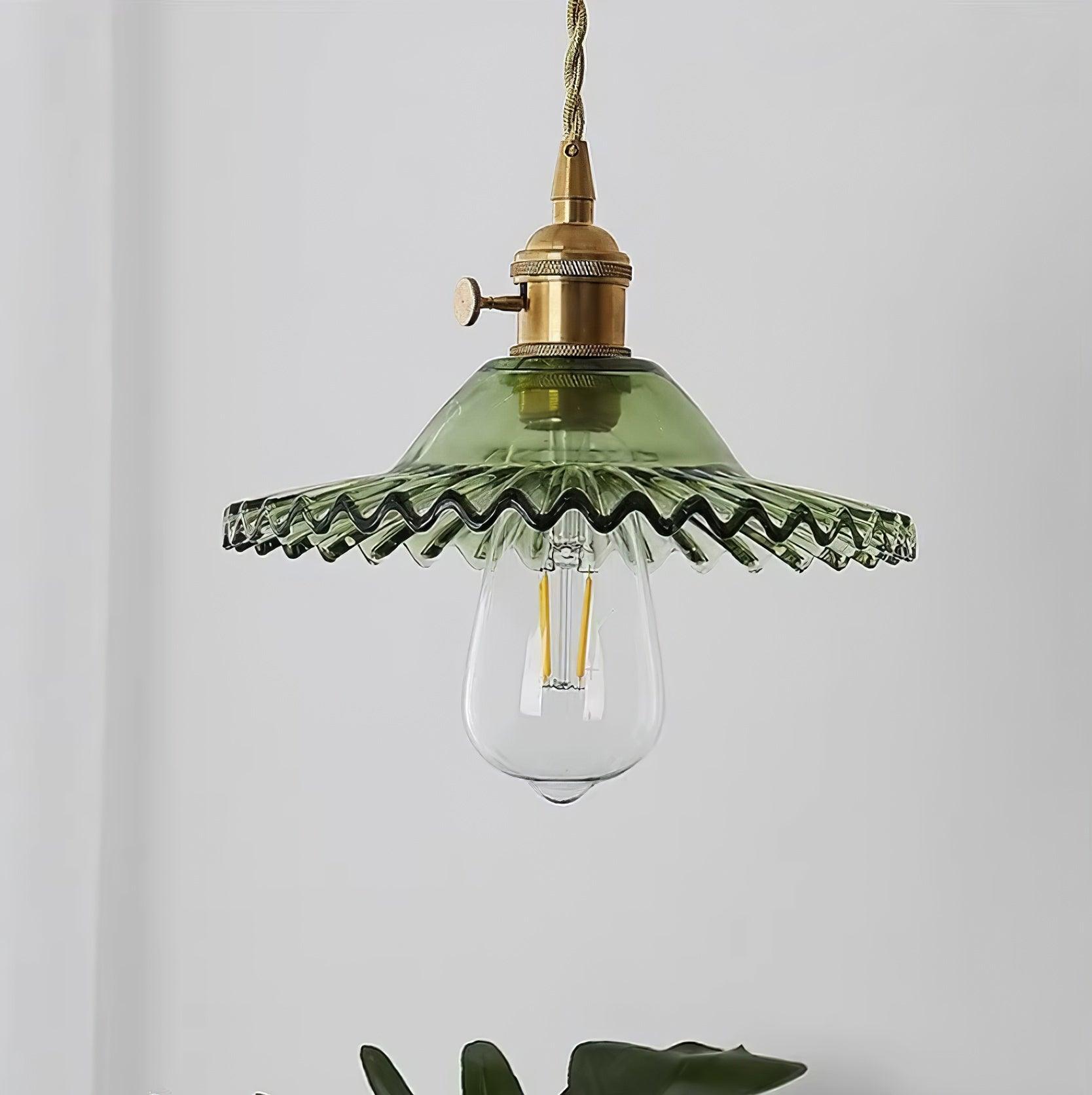 Pendelleuchte Geraffter Glasschirm Retro-Letslighting