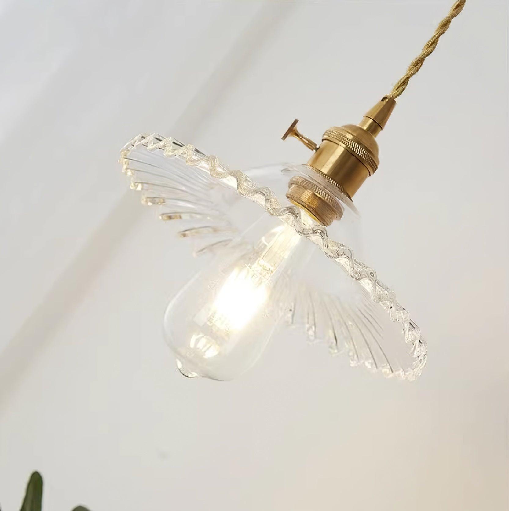 Pendelleuchte Geraffter Glasschirm Retro-Letslighting