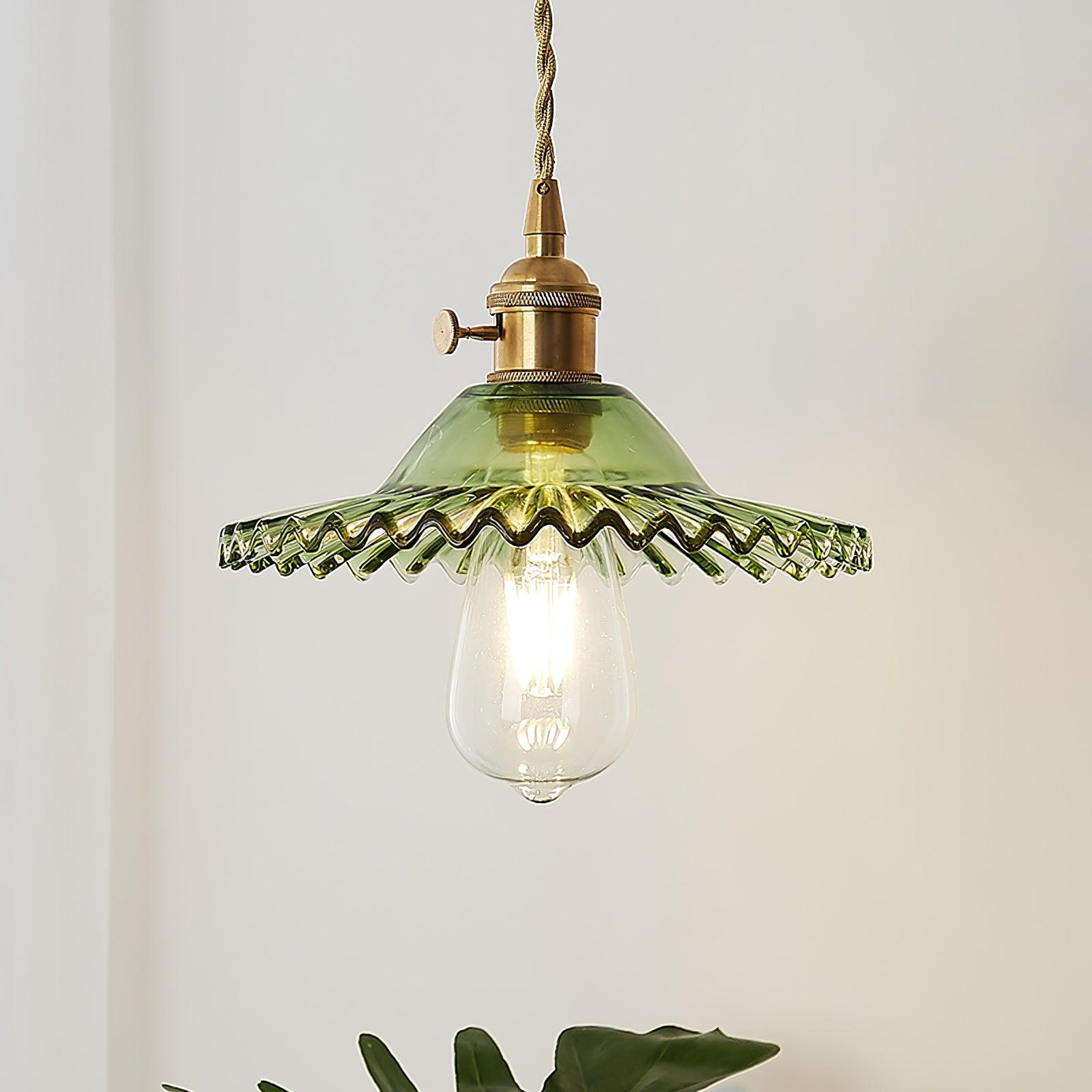 Pendelleuchte Geraffter Glasschirm Retro-Letslighting