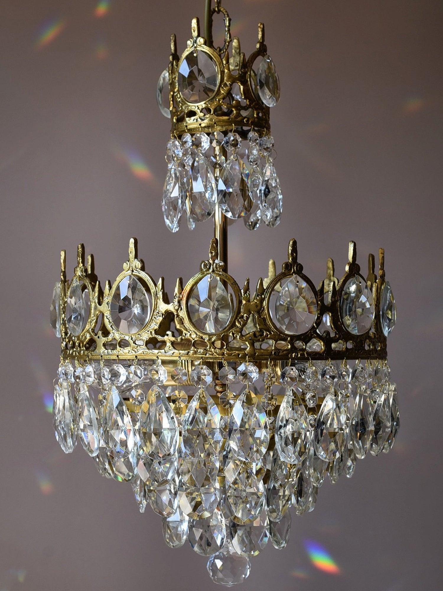 Lustra Pendelleuchte Vintage Kristalltropfen-Letslighting