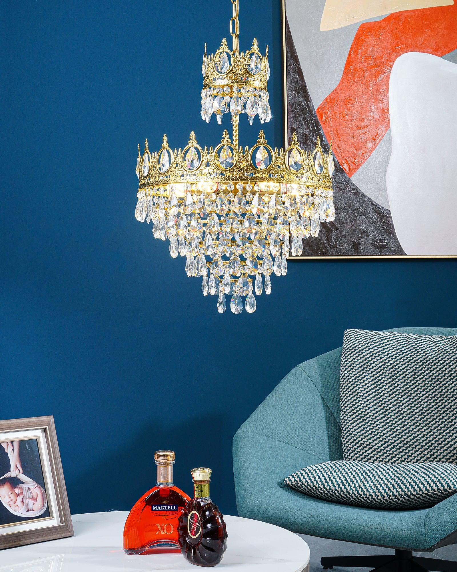 Lustra Pendelleuchte Vintage Kristalltropfen-Letslighting