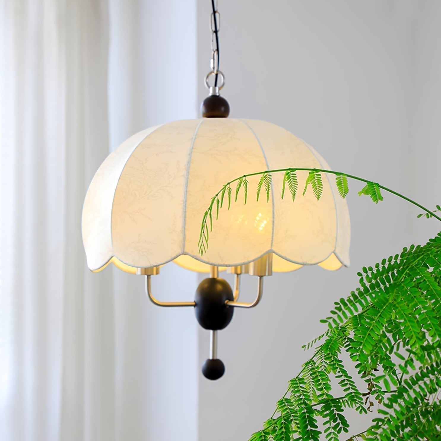 Ervaren Vintage Stoff Holz Pendelleuchte-Letslighting