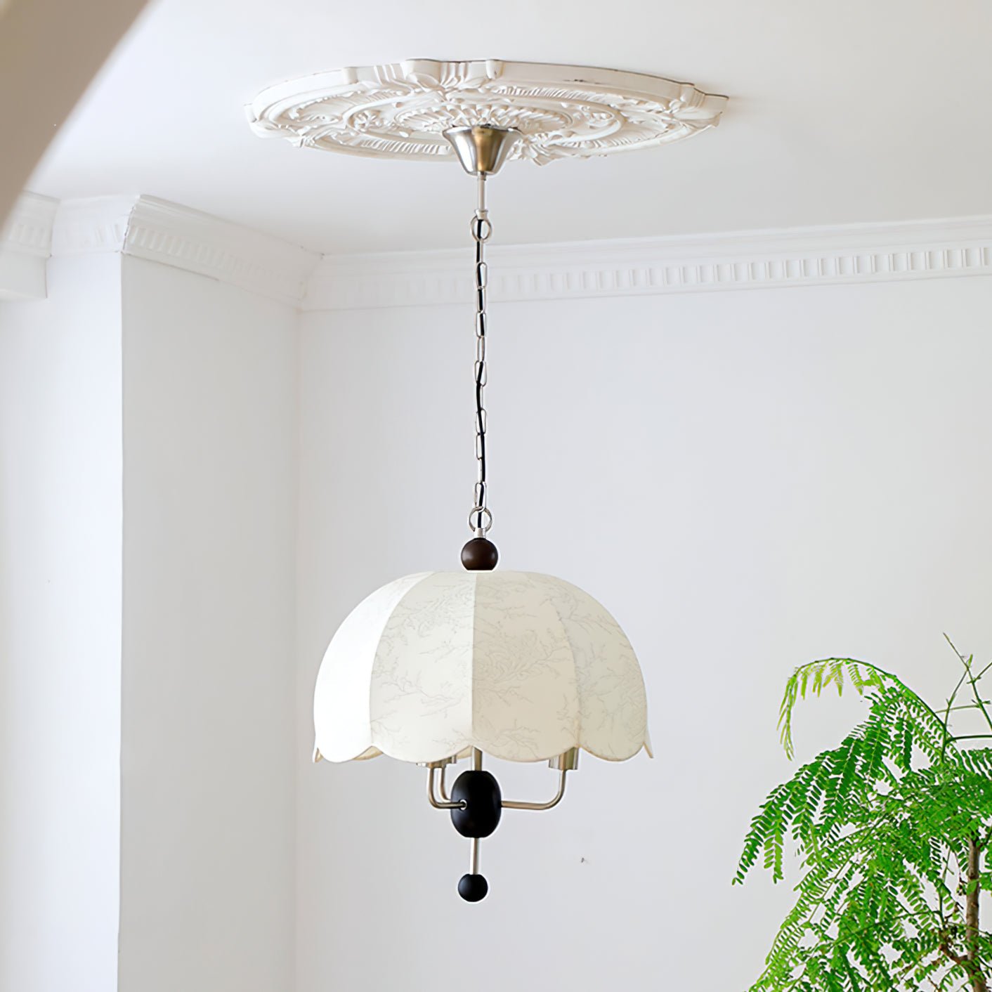 Ervaren Vintage Stoff Holz Pendelleuchte-Letslighting