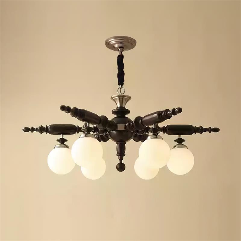Juvian Vintage Kronleuchter aus Holz-Letslighting