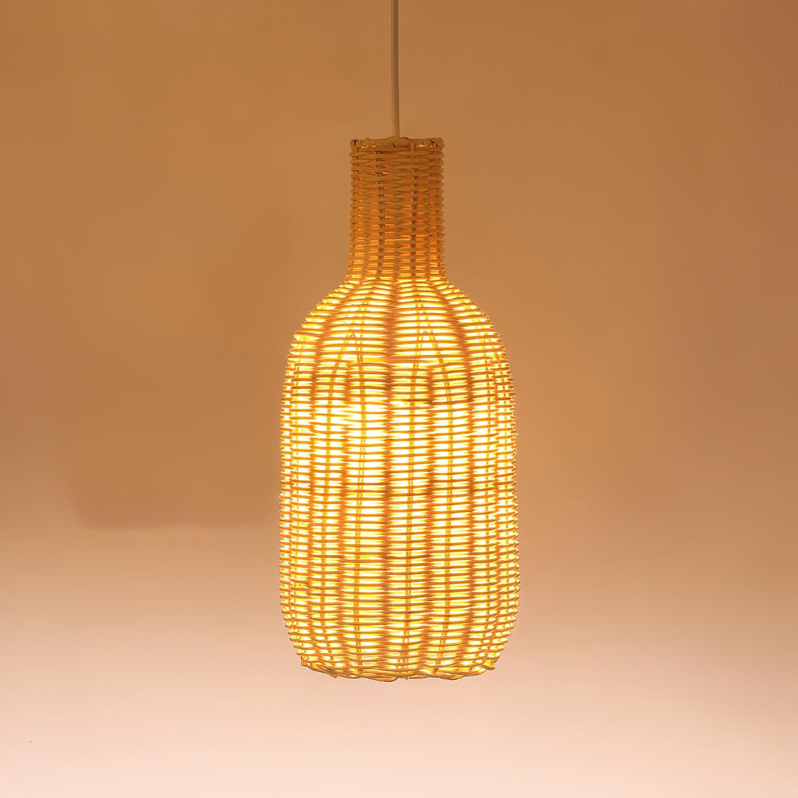 Solvice Vintage Rattan Pendelleuchte-Letslighting