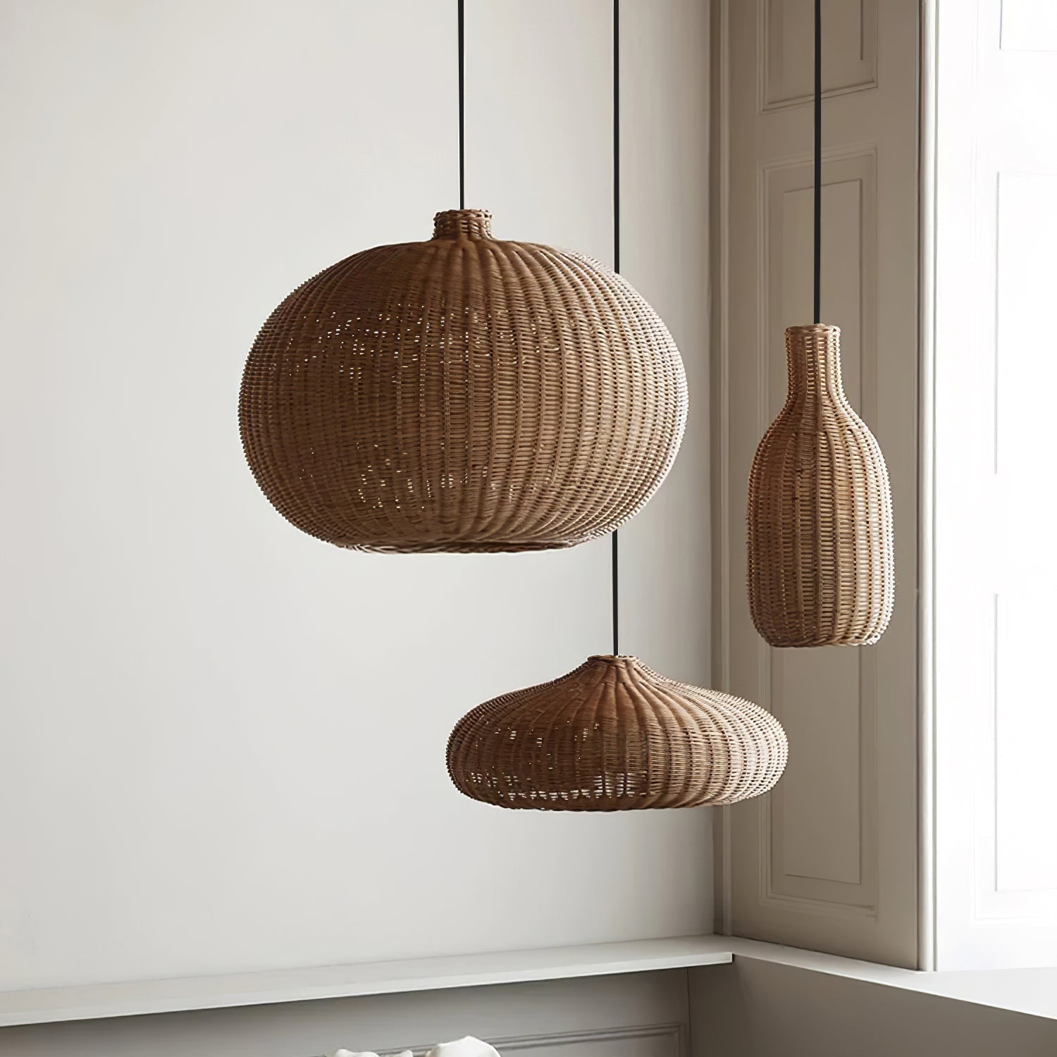Savana Minimalistische Rattan-Pendelleuchte-Letslighting