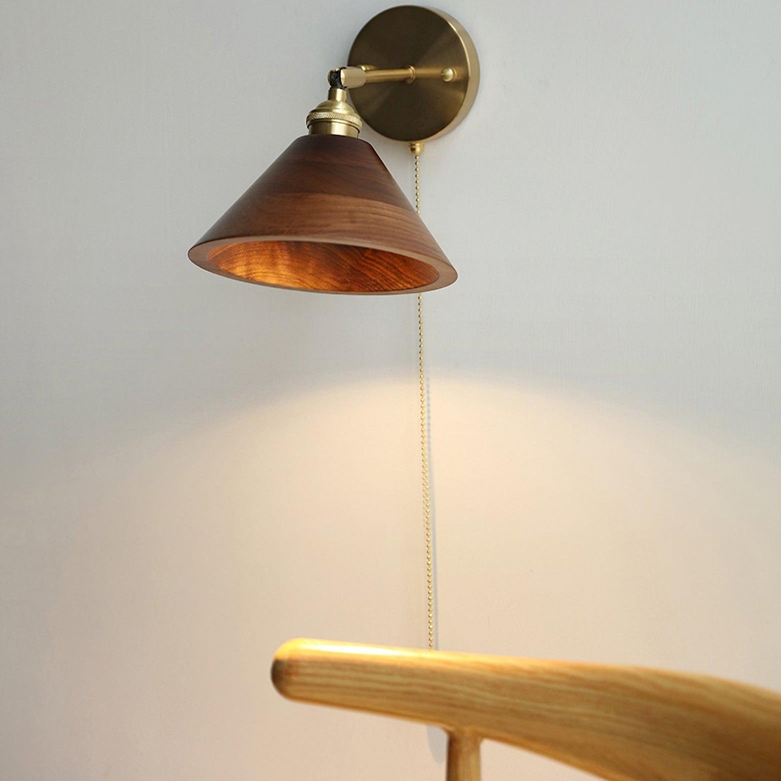 Eira Vintage-Wandleuchte mit Zugschalter