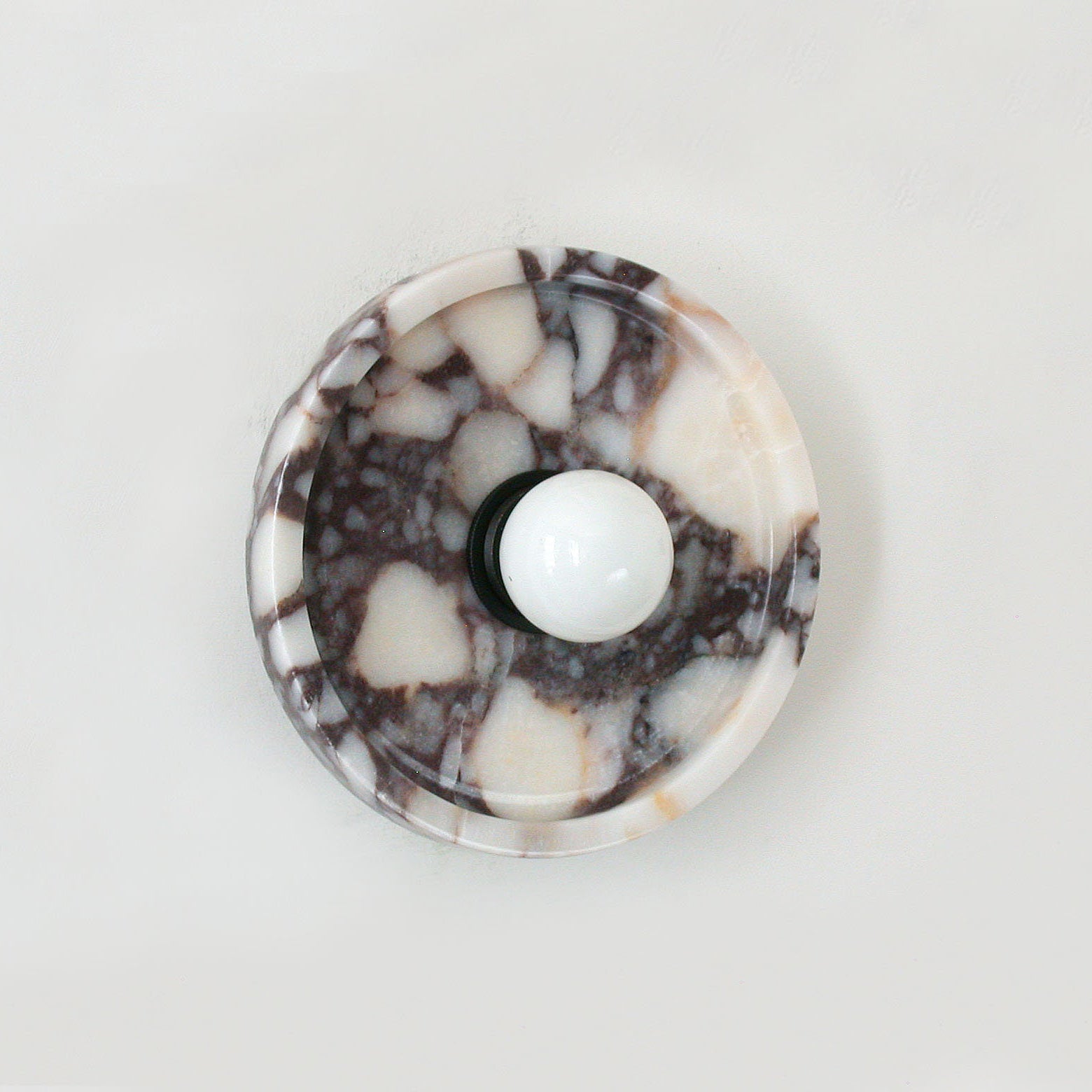 Ollaeos Modern Minimalist Disc Marble Metal Wall Lamp - Letslighting