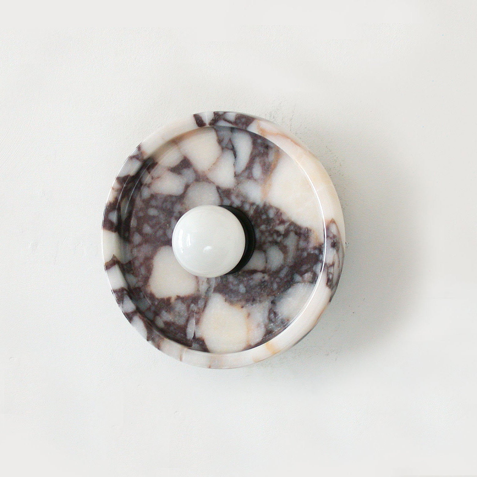 Ollaeos Modern Minimalist Disc Marble Metal Wall Lamp - Letslighting