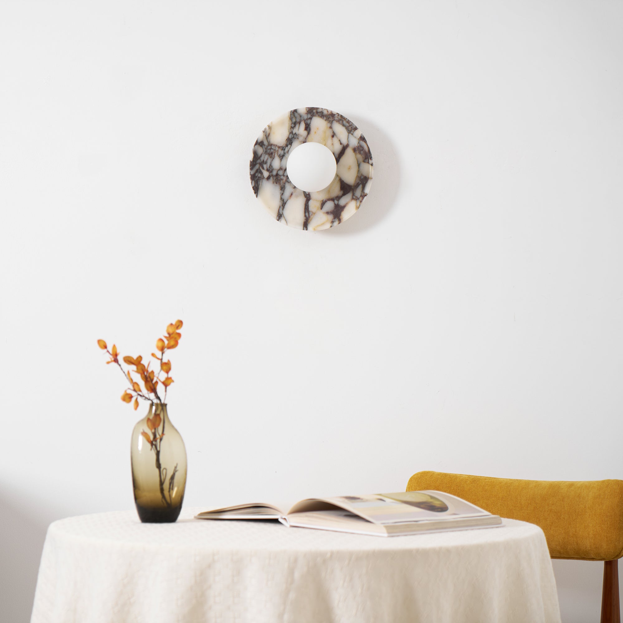 Cacariel Modern Minimalist Marble Glass Wall Lamp - Letslighting