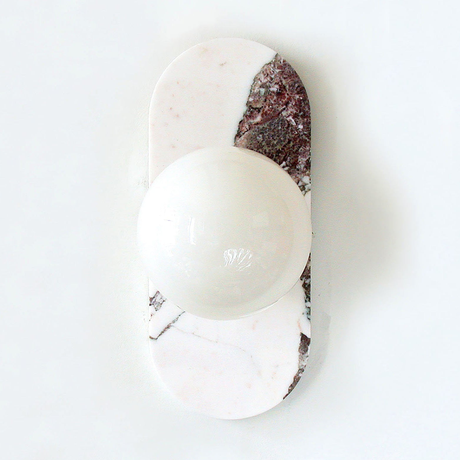 Evenara Modern Minimalist Oval Marble Glass Wall Lamp - Letslighting