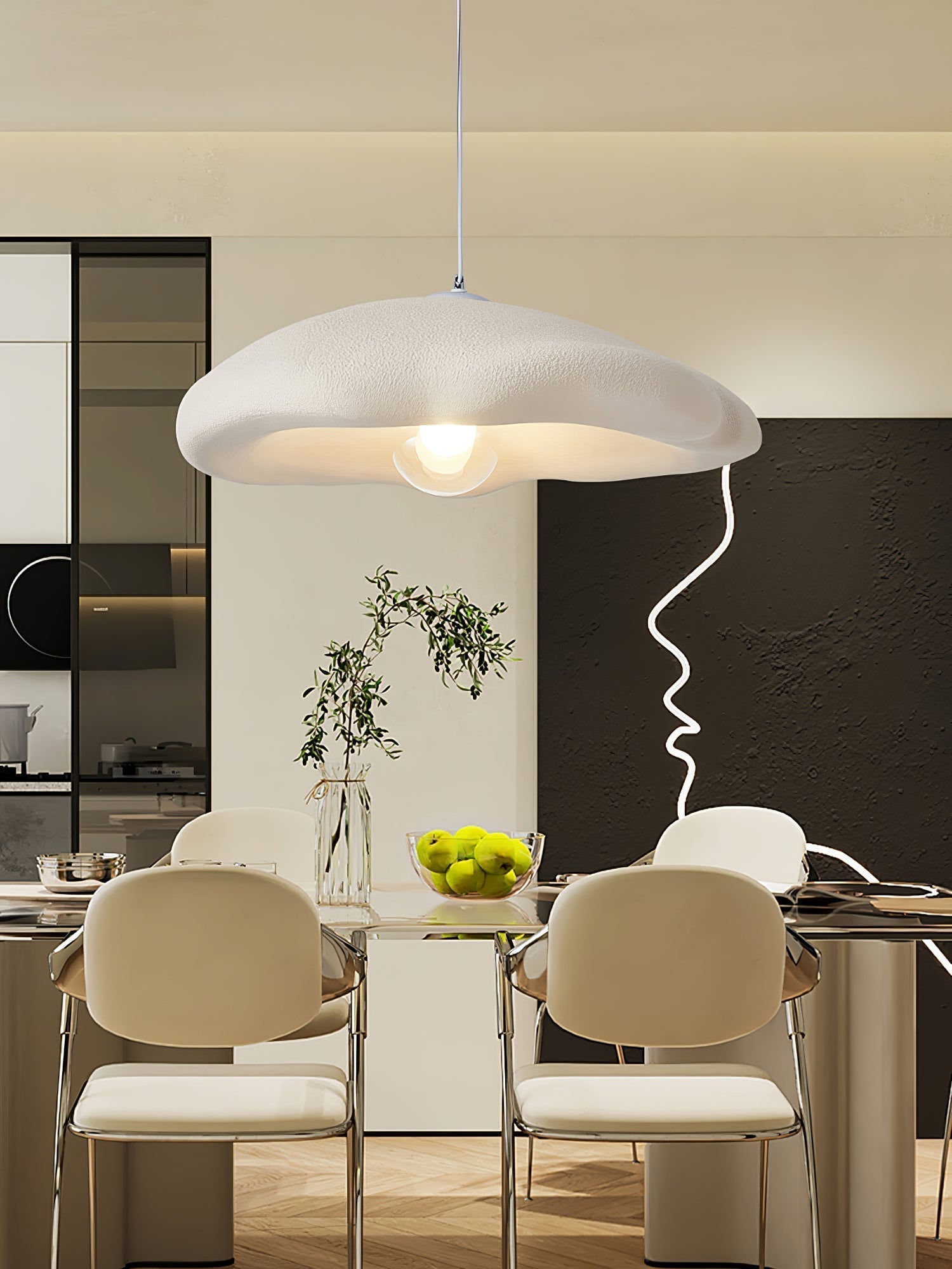 Nylire Moderne minimalistische Kunst-Pendelleuchte aus Kunststoff-Letslighting