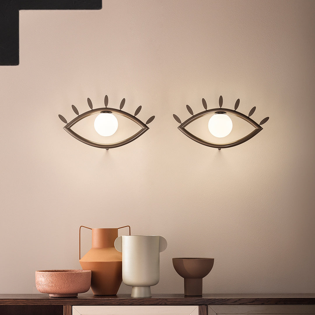 Oldore Wandleuchte aus Messing und Glas-Letslighting