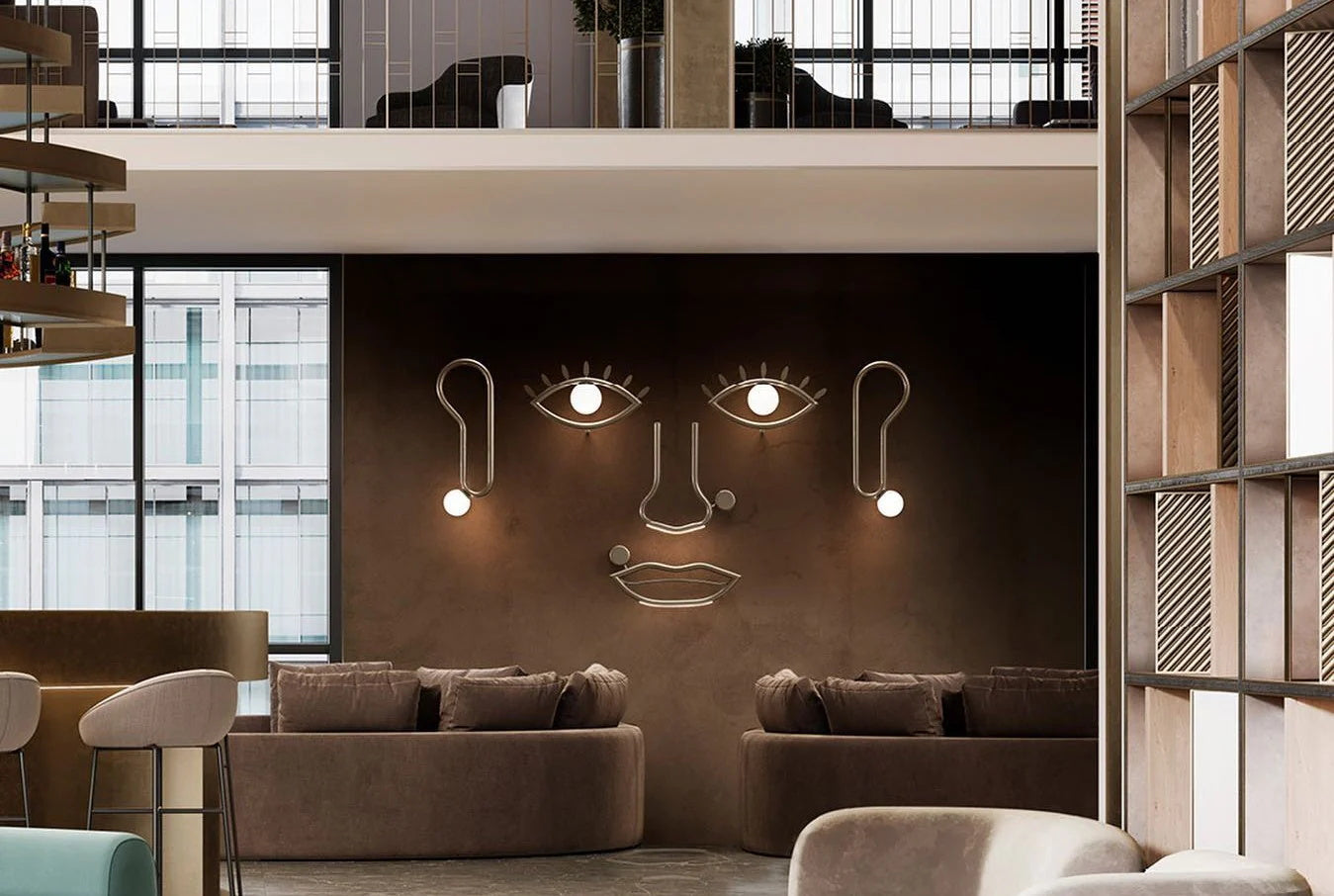 Oldore Wandleuchte aus Messing und Glas-Letslighting