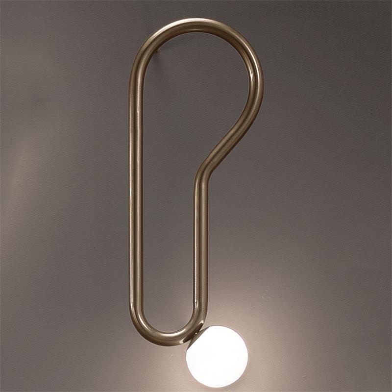 Oldore Wandleuchte aus Messing und Glas-Letslighting