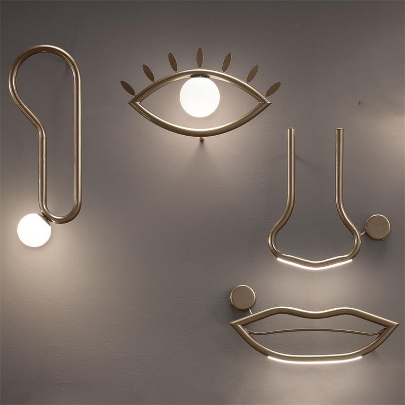 Oldore Wandleuchte aus Messing und Glas-Letslighting