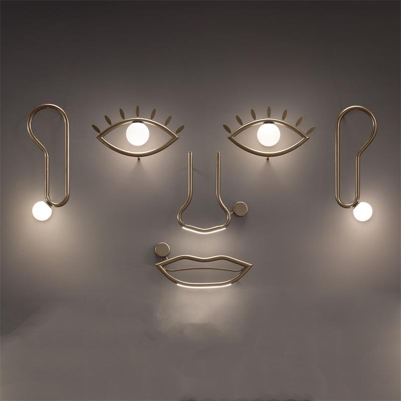 Oldore Wandleuchte aus Messing und Glas-Letslighting