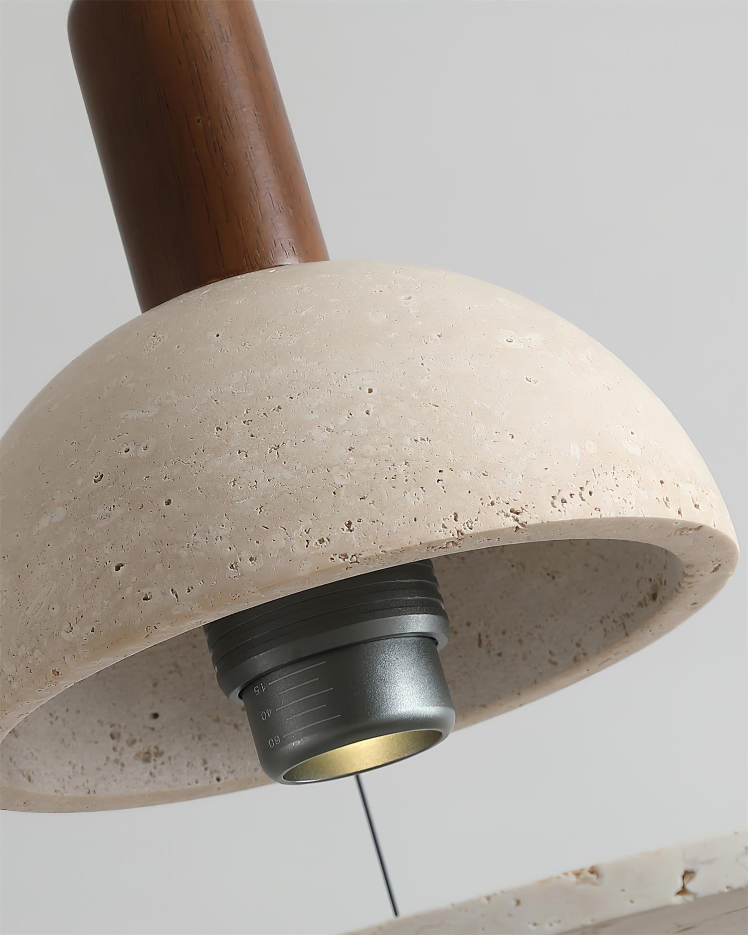 Ritta Travertine Dome & Ring Pendant Lamp - Letslighting